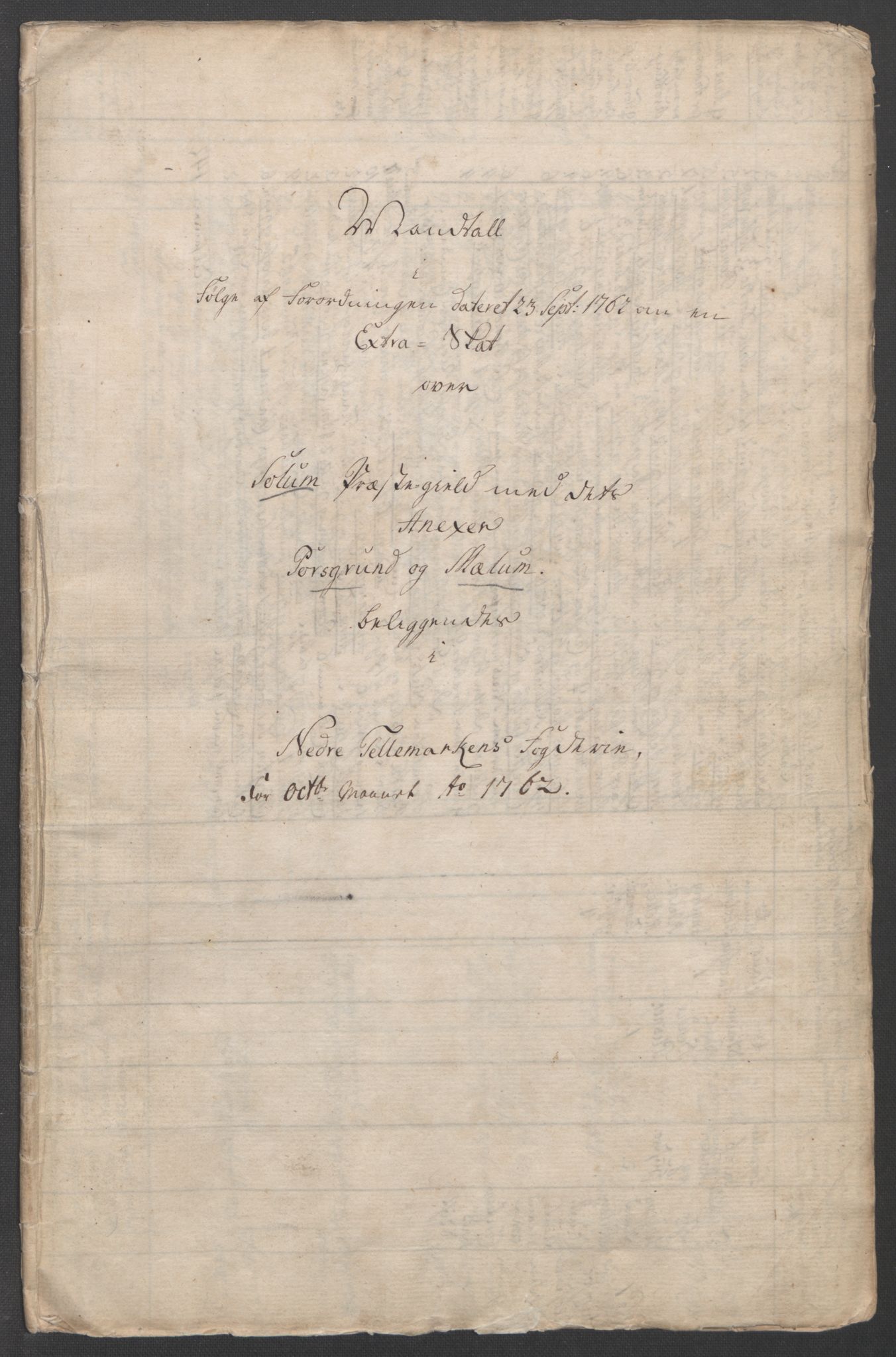 Rentekammeret inntil 1814, Reviderte regnskaper, Fogderegnskap, AV/RA-EA-4092/R37/L2239: Ekstraskatten Nedre Telemark og Bamble, 1762-1763, p. 20