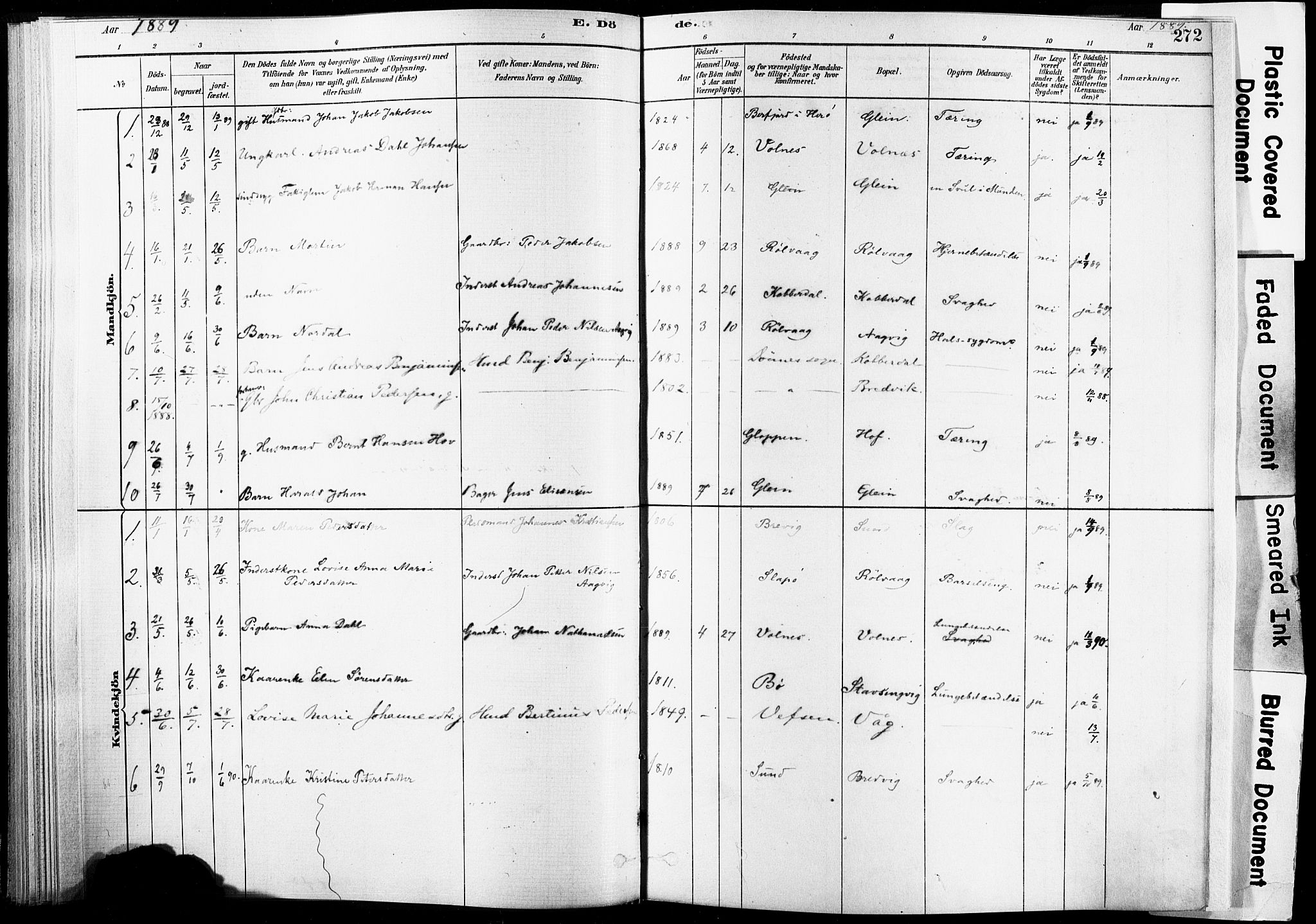 Ministerialprotokoller, klokkerbøker og fødselsregistre - Nordland, AV/SAT-A-1459/835/L0526: Parish register (official) no. 835A03II, 1881-1910, p. 272