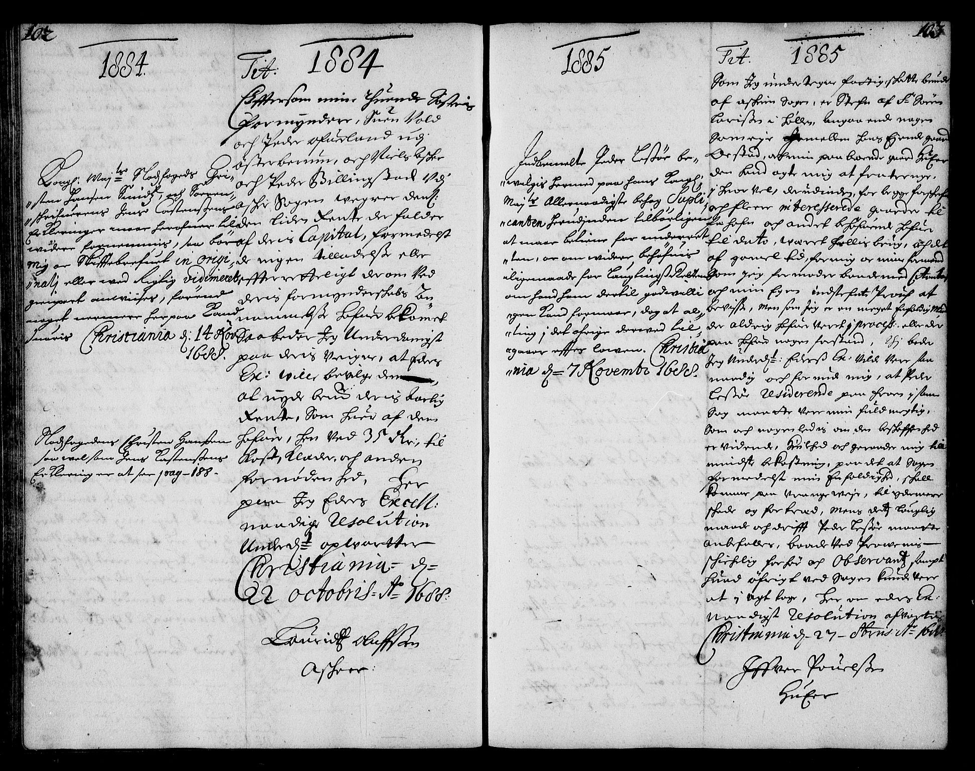 Stattholderembetet 1572-1771, AV/RA-EA-2870/Ae/L0006: Supplikasjons- og resolusjonsprotokoll, 1688-1689, p. 102-103