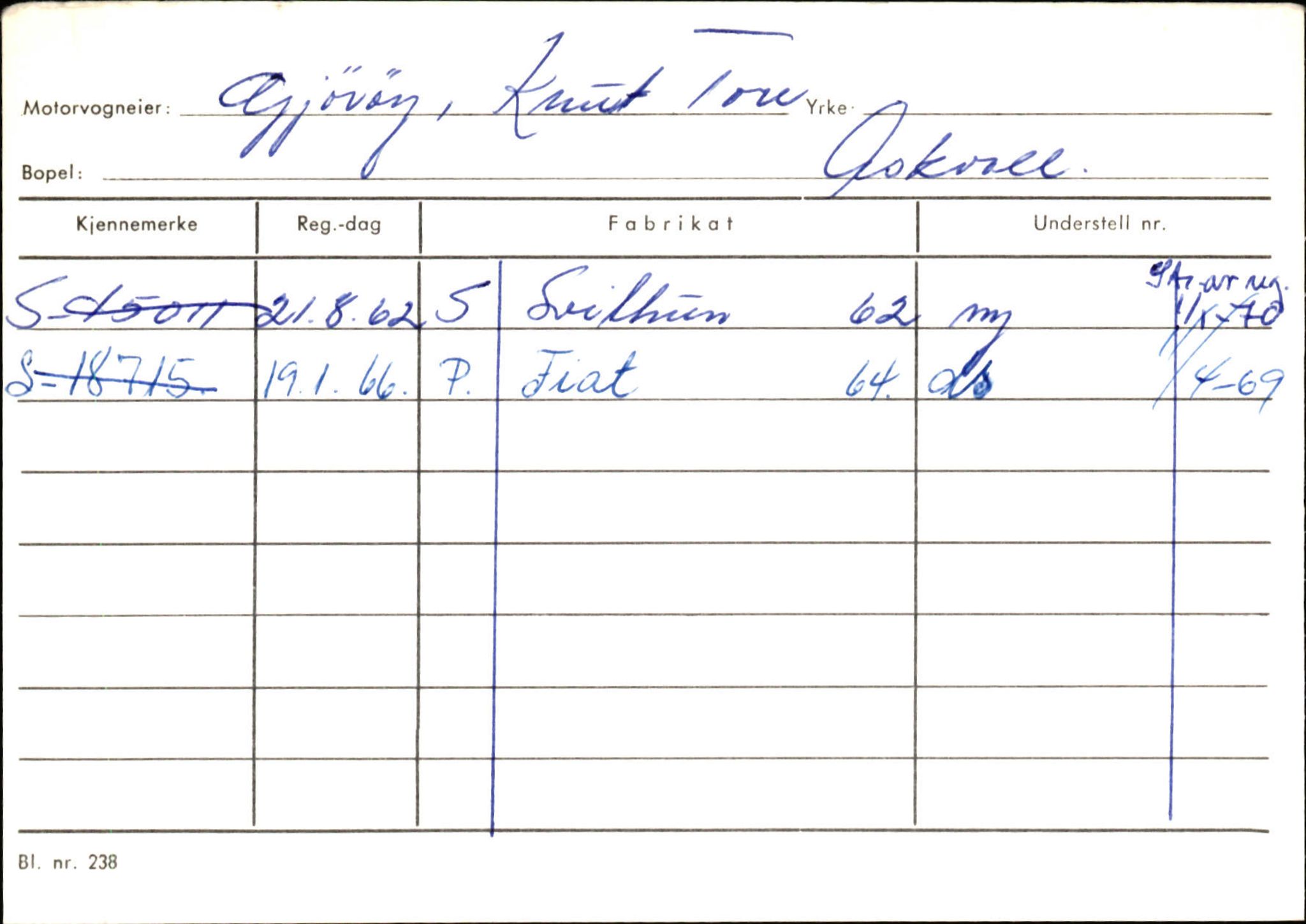 Statens vegvesen, Sogn og Fjordane vegkontor, AV/SAB-A-5301/4/F/L0132: Eigarregister Askvoll A-Å. Balestrand A-Å, 1945-1975, p. 413