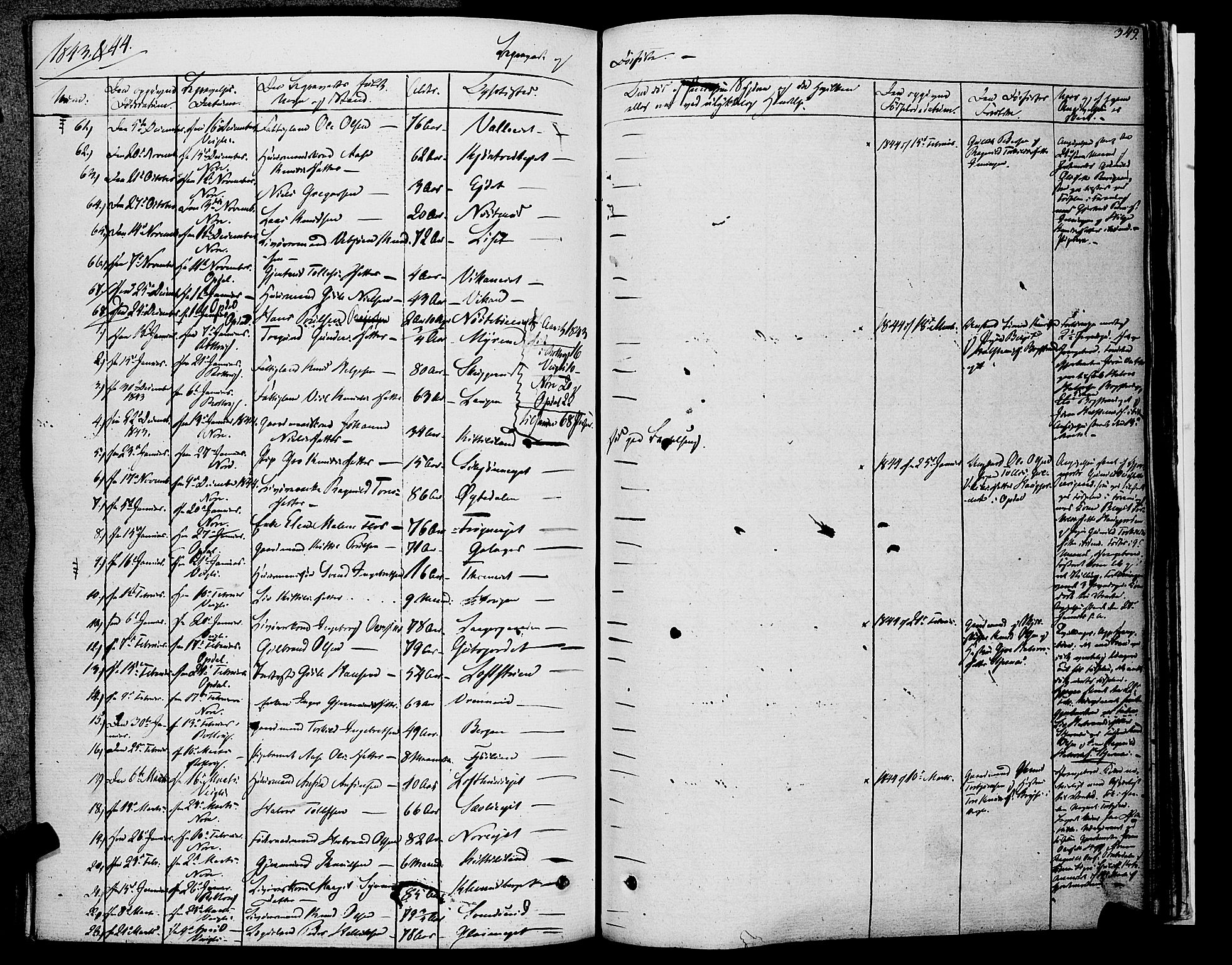 Rollag kirkebøker, AV/SAKO-A-240/F/Fa/L0007: Parish register (official) no. I 7, 1828-1847, p. 349