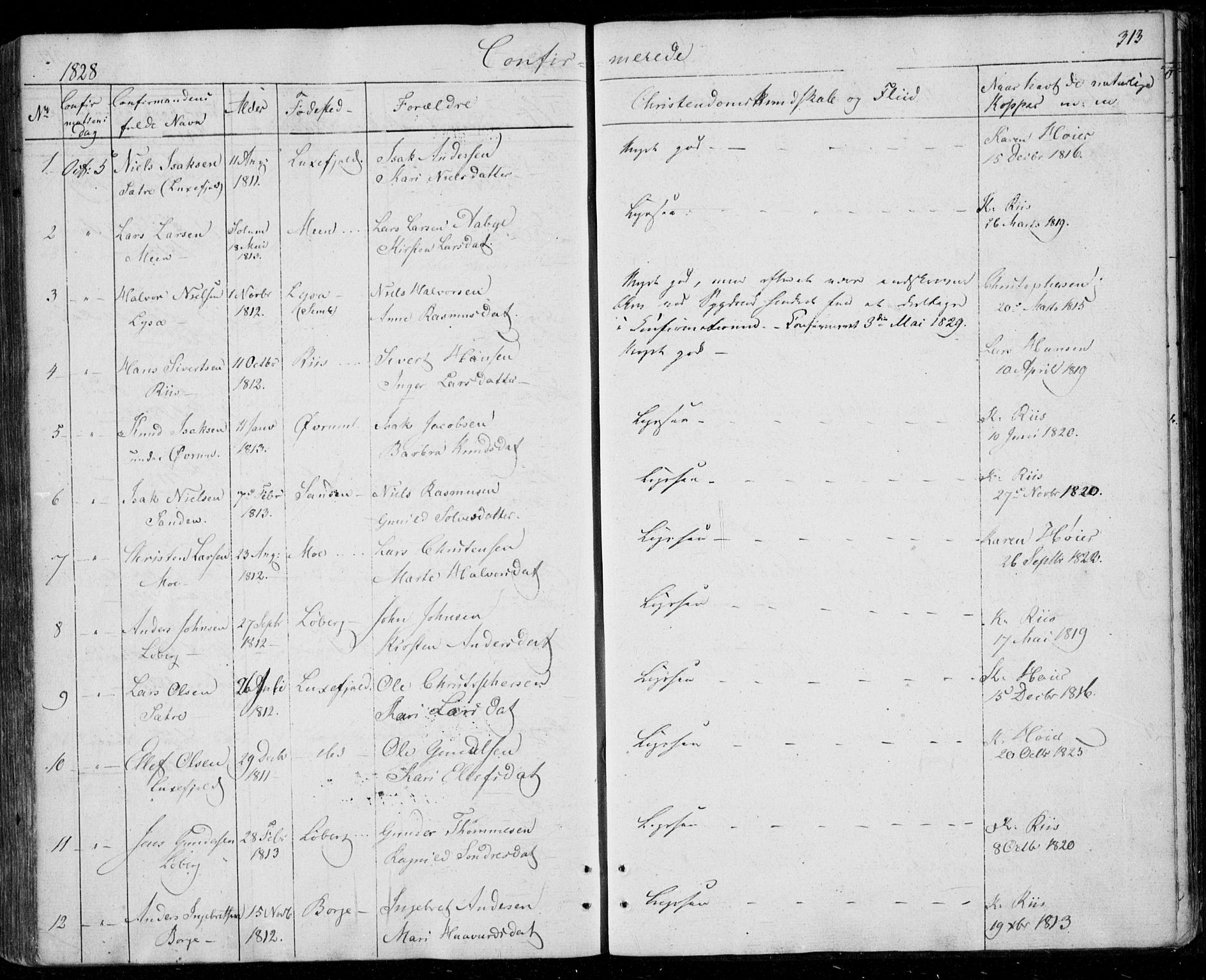 Gjerpen kirkebøker, SAKO/A-265/F/Fa/L0005: Parish register (official) no. I 5, 1823-1829, p. 313