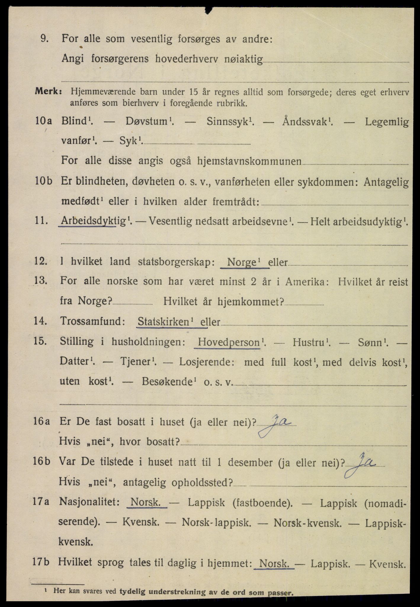 SAT, 1920 census for Rødøy, 1920, p. 3907