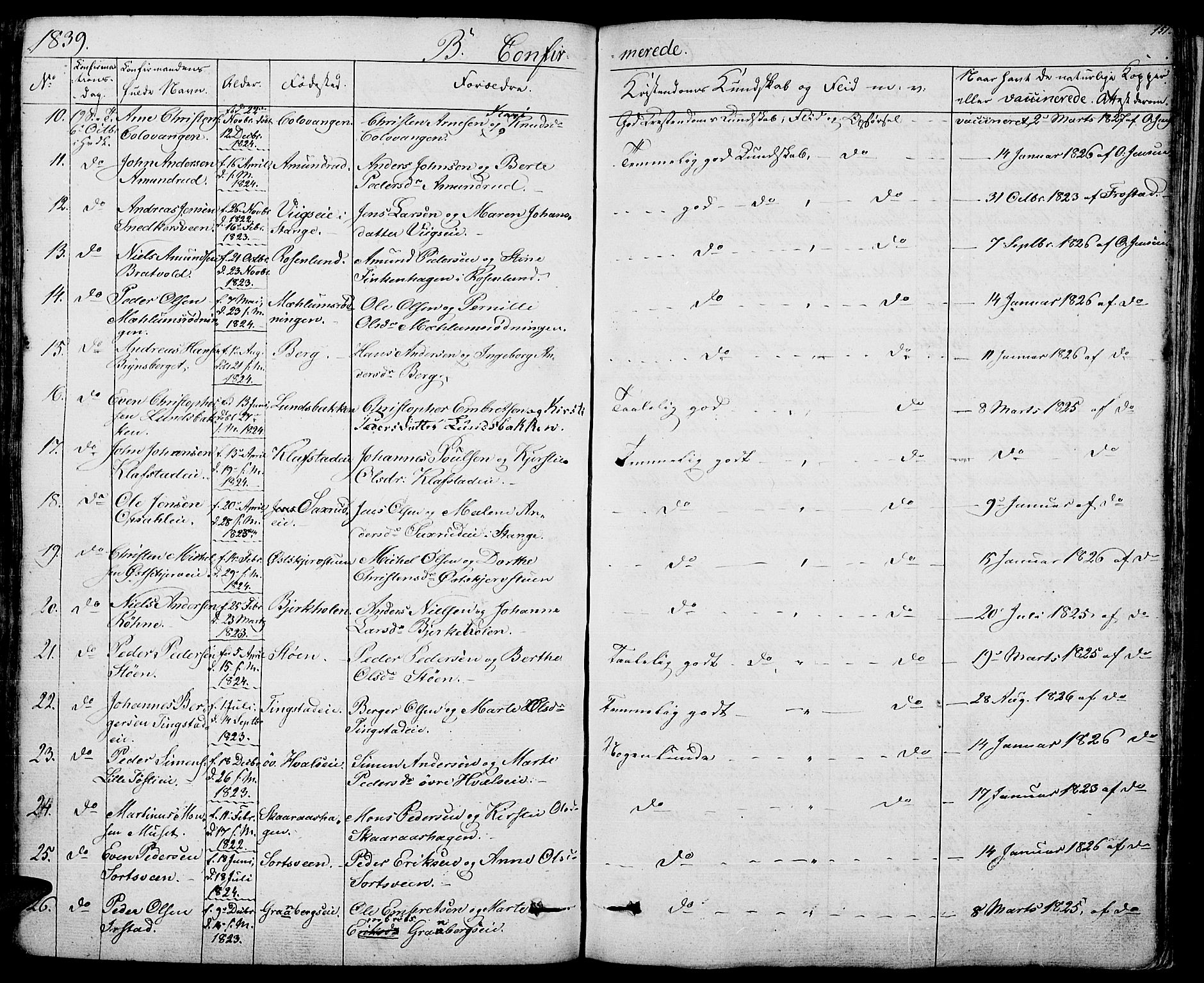 Romedal prestekontor, AV/SAH-PREST-004/K/L0003: Parish register (official) no. 3, 1829-1846, p. 151