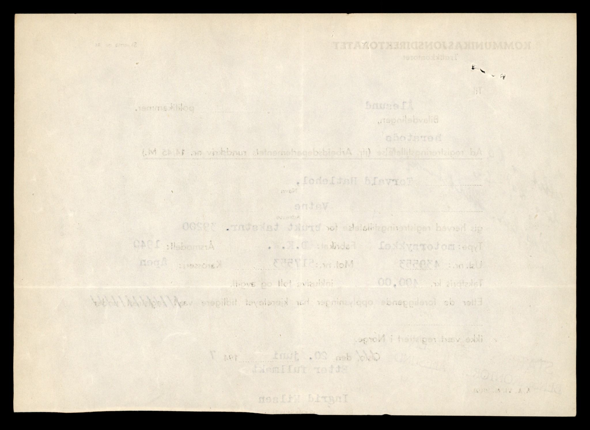 Møre og Romsdal vegkontor - Ålesund trafikkstasjon, AV/SAT-A-4099/F/Fe/L0037: Registreringskort for kjøretøy T 13031 - T 13179, 1927-1998, p. 212