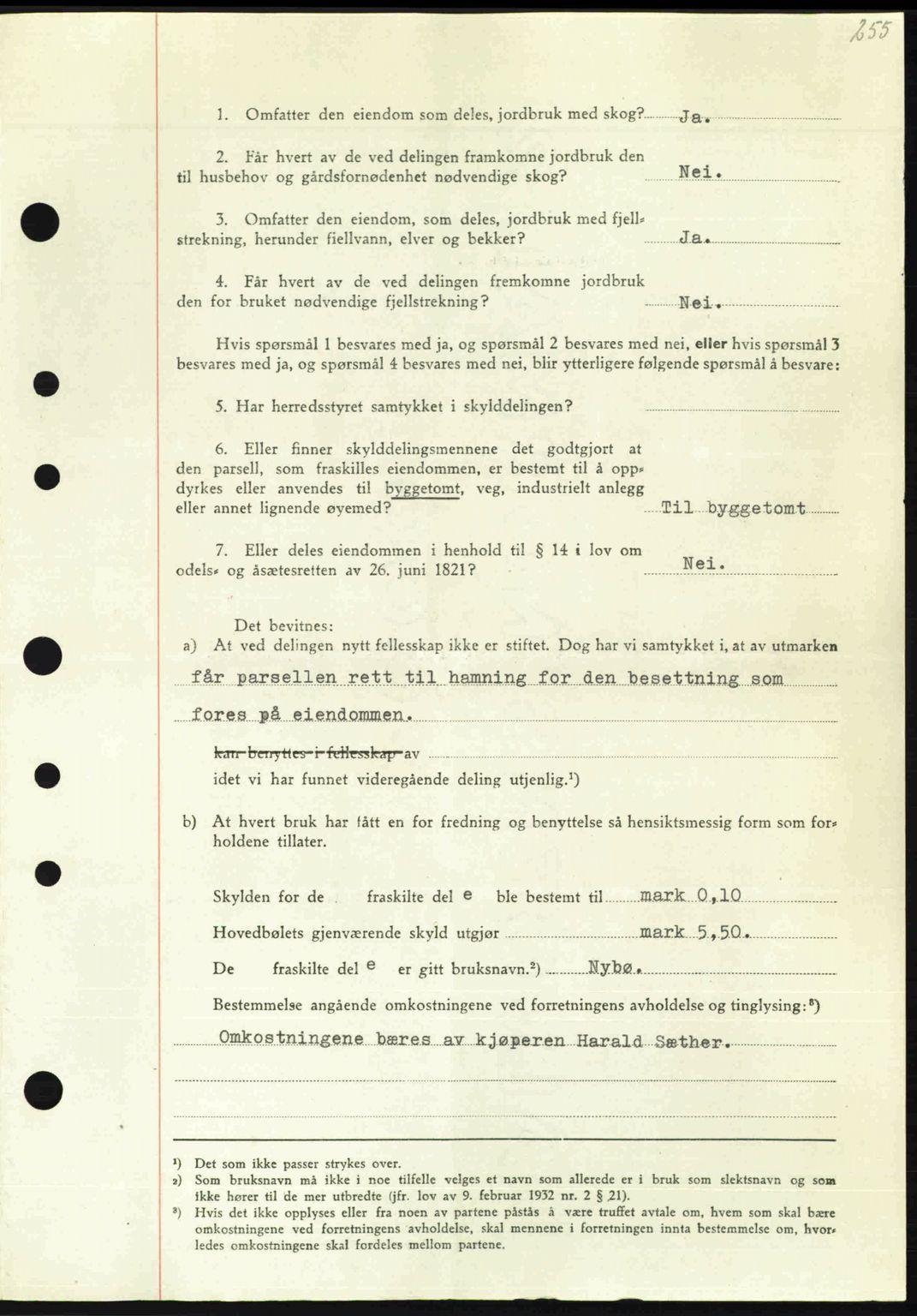 Nordmøre sorenskriveri, AV/SAT-A-4132/1/2/2Ca: Mortgage book no. A103, 1946-1947, Diary no: : 2343/1946