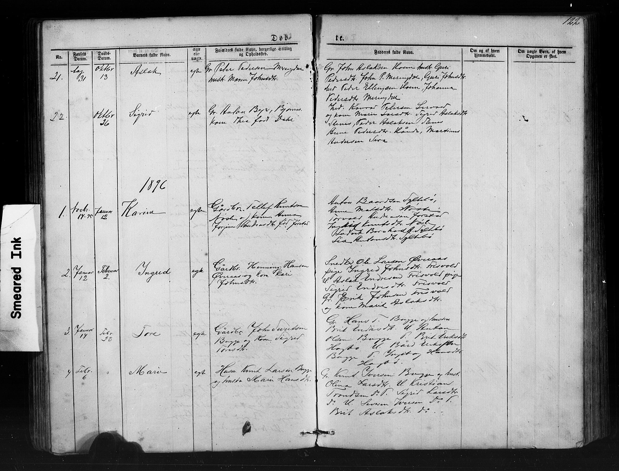 Ministerialprotokoller, klokkerbøker og fødselsregistre - Møre og Romsdal, AV/SAT-A-1454/552/L0638: Parish register (copy) no. 552C01, 1867-1902, p. 122