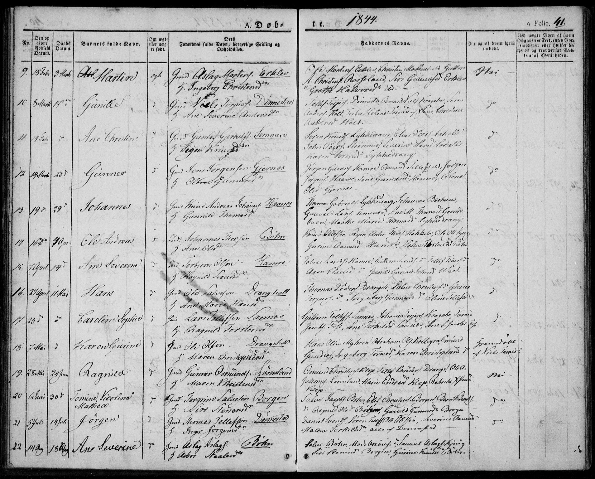 Tveit sokneprestkontor, AV/SAK-1111-0043/F/Fa/L0003: Parish register (official) no. A 3, 1829-1852, p. 41