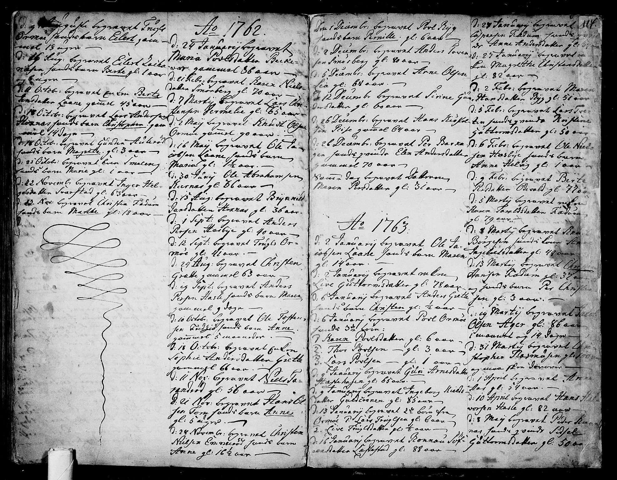 Sem kirkebøker, SAKO/A-5/F/Fa/L0001: Parish register (official) no. I 1, 1702-1763, p. 114