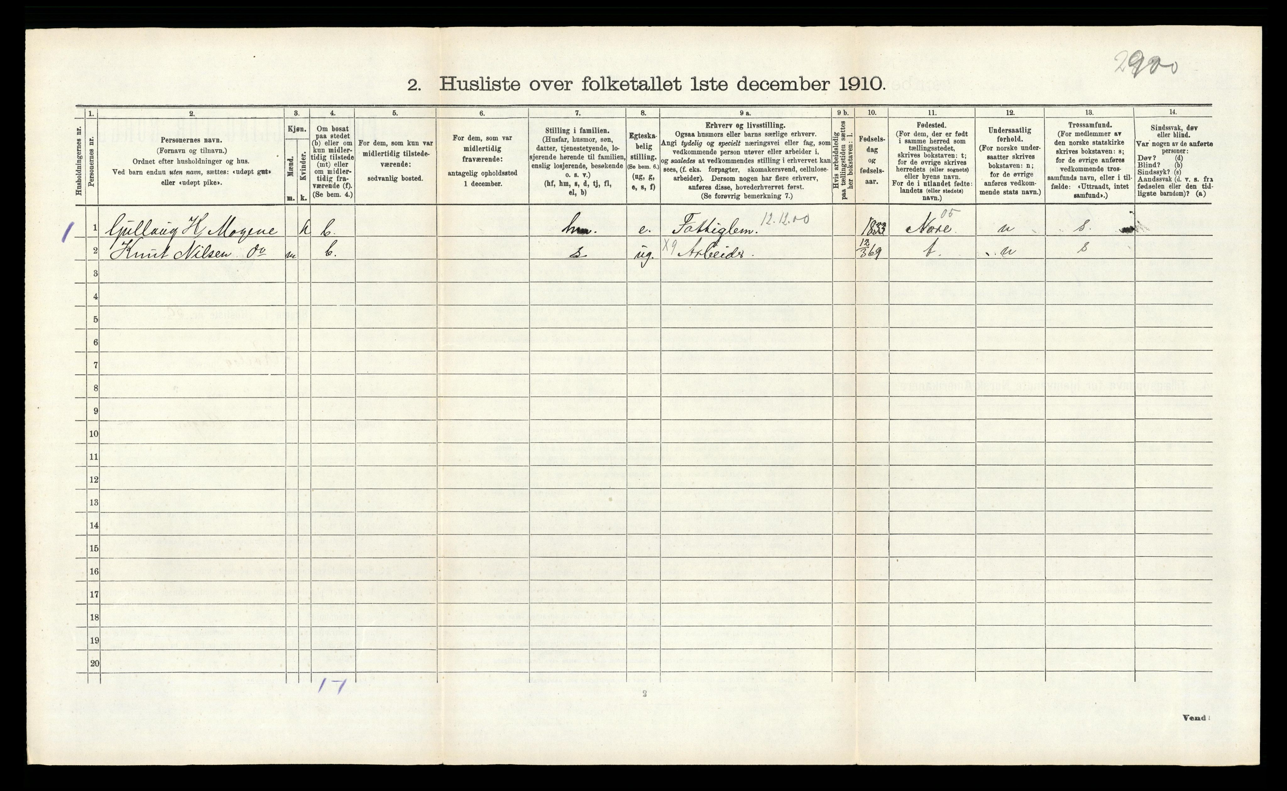 RA, 1910 census for Rollag, 1910, p. 456