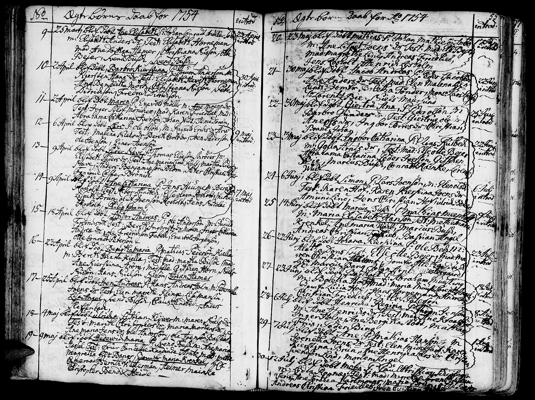 Ministerialprotokoller, klokkerbøker og fødselsregistre - Sør-Trøndelag, SAT/A-1456/602/L0103: Parish register (official) no. 602A01, 1732-1774, p. 55