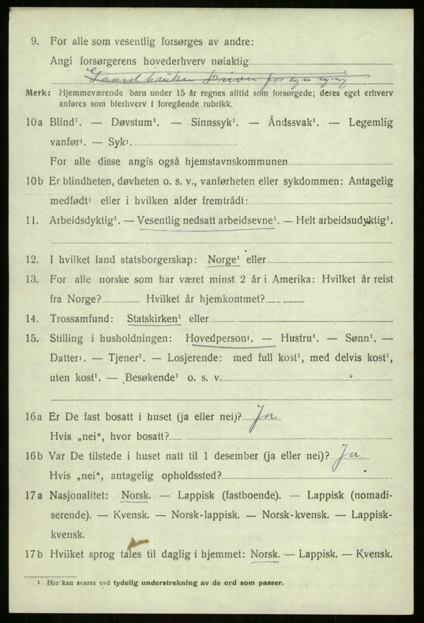 SATØ, 1920 census for Sørreisa, 1920, p. 4750