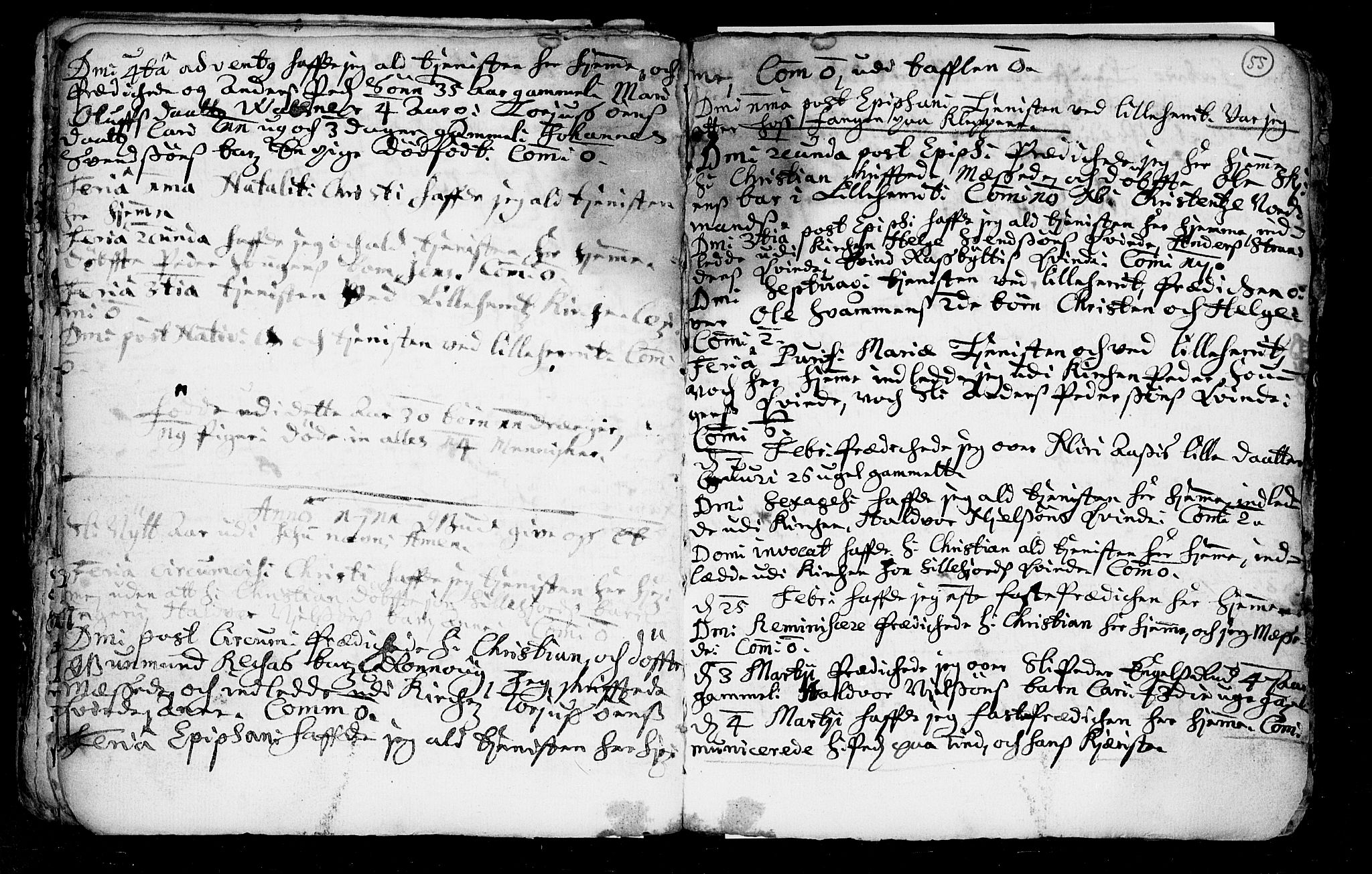 Heddal kirkebøker, SAKO/A-268/F/Fa/L0002: Parish register (official) no. I 2, 1699-1722, p. 55