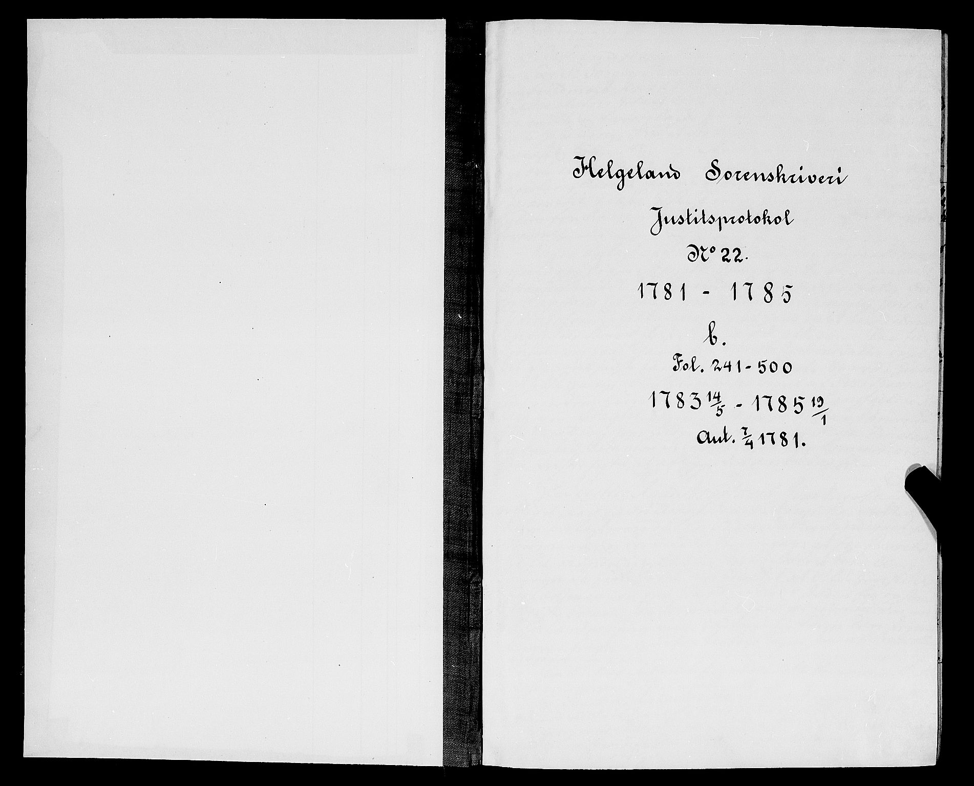 Helgeland sorenskriveri, SAT/A-0004/1/1A/L0030: Tingbok 22B, 1783-1785