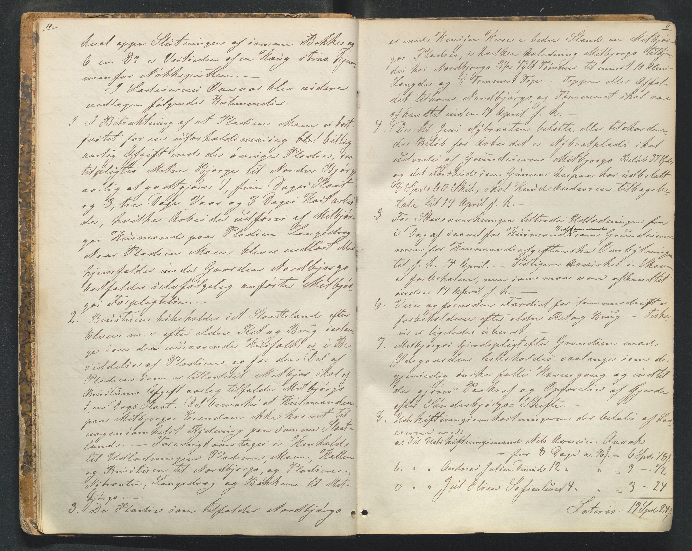 Utskiftningsformannen i Oppland fylke, AV/SAH-JORDSKIFTEO-001/H/Ha/Hag/L0003/0001: Forhandlingsprotokoller / Forhandlingsprotokoll - Valdres, 1871-1876, p. 10-11
