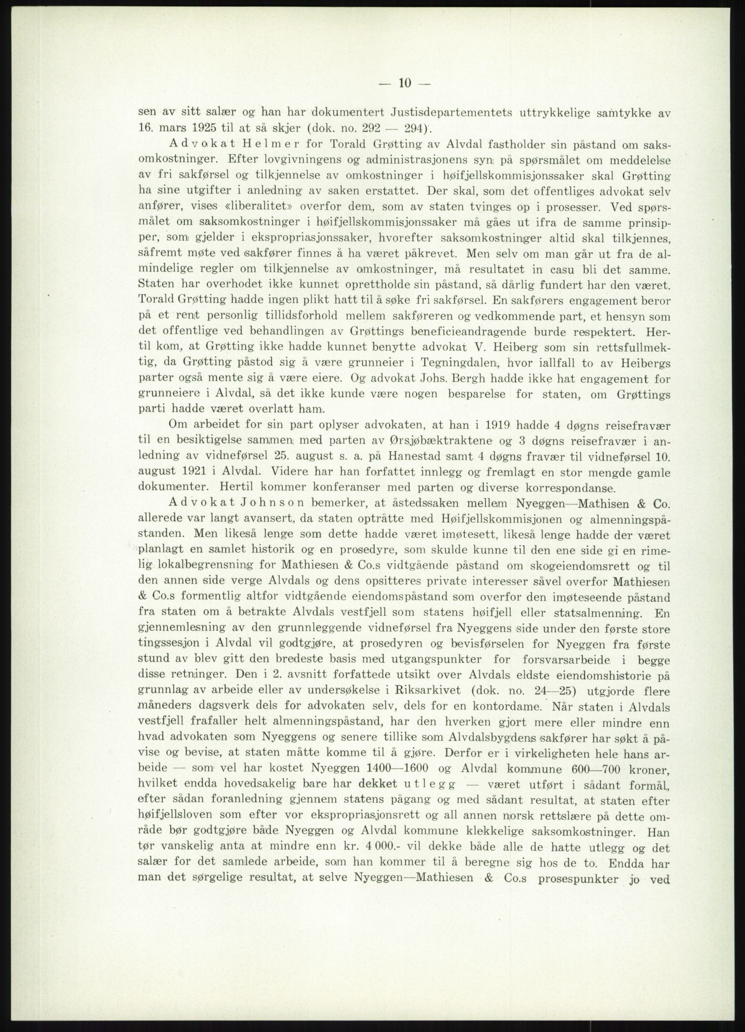 Høyfjellskommisjonen, AV/RA-S-1546/X/Xa/L0001: Nr. 1-33, 1909-1953, p. 3665