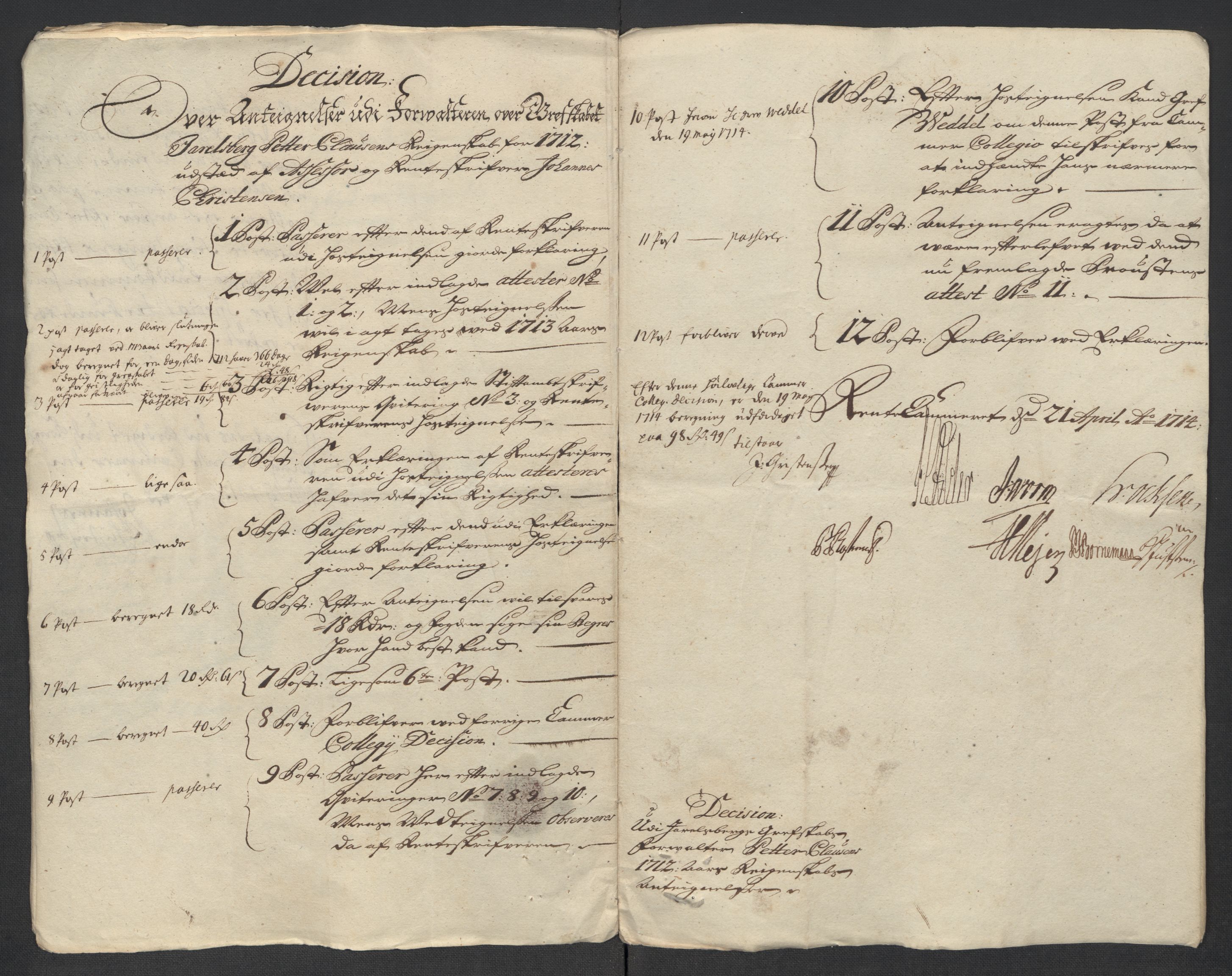 Rentekammeret inntil 1814, Reviderte regnskaper, Fogderegnskap, AV/RA-EA-4092/R32/L1877: Fogderegnskap Jarlsberg grevskap, 1712, p. 291