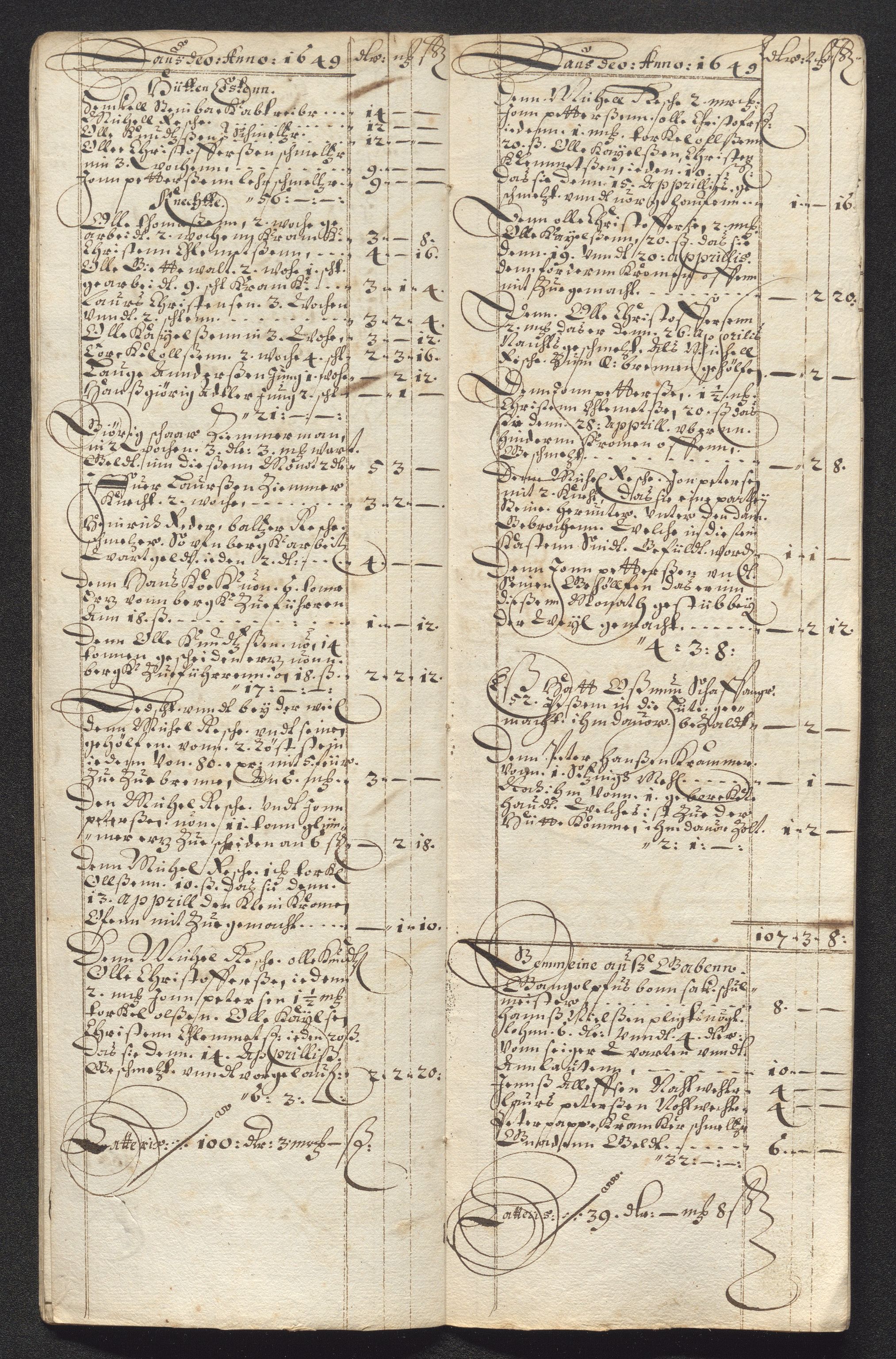 Kongsberg Sølvverk 1623-1816, SAKO/EA-3135/001/D/Dc/Dcd/L0023: Utgiftsregnskap for gruver m.m., 1649, p. 603