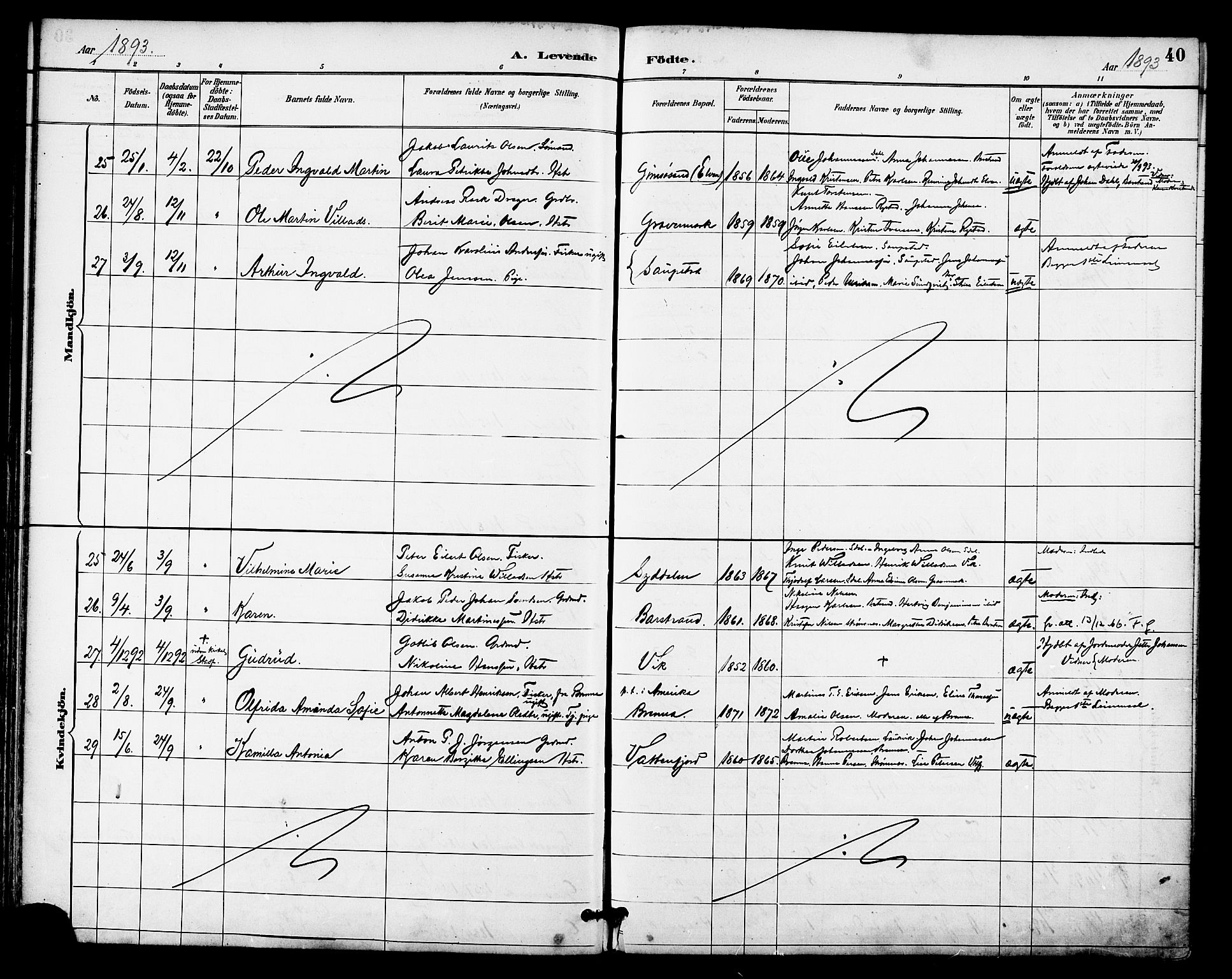 Ministerialprotokoller, klokkerbøker og fødselsregistre - Nordland, AV/SAT-A-1459/876/L1097: Parish register (official) no. 876A03, 1886-1896, p. 40