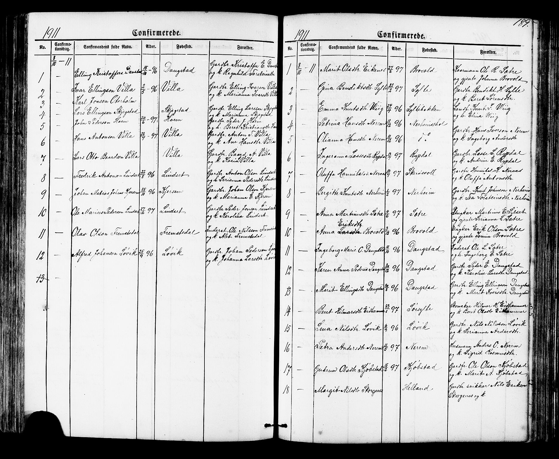 Ministerialprotokoller, klokkerbøker og fødselsregistre - Møre og Romsdal, SAT/A-1454/541/L0547: Parish register (copy) no. 541C02, 1867-1921, p. 189