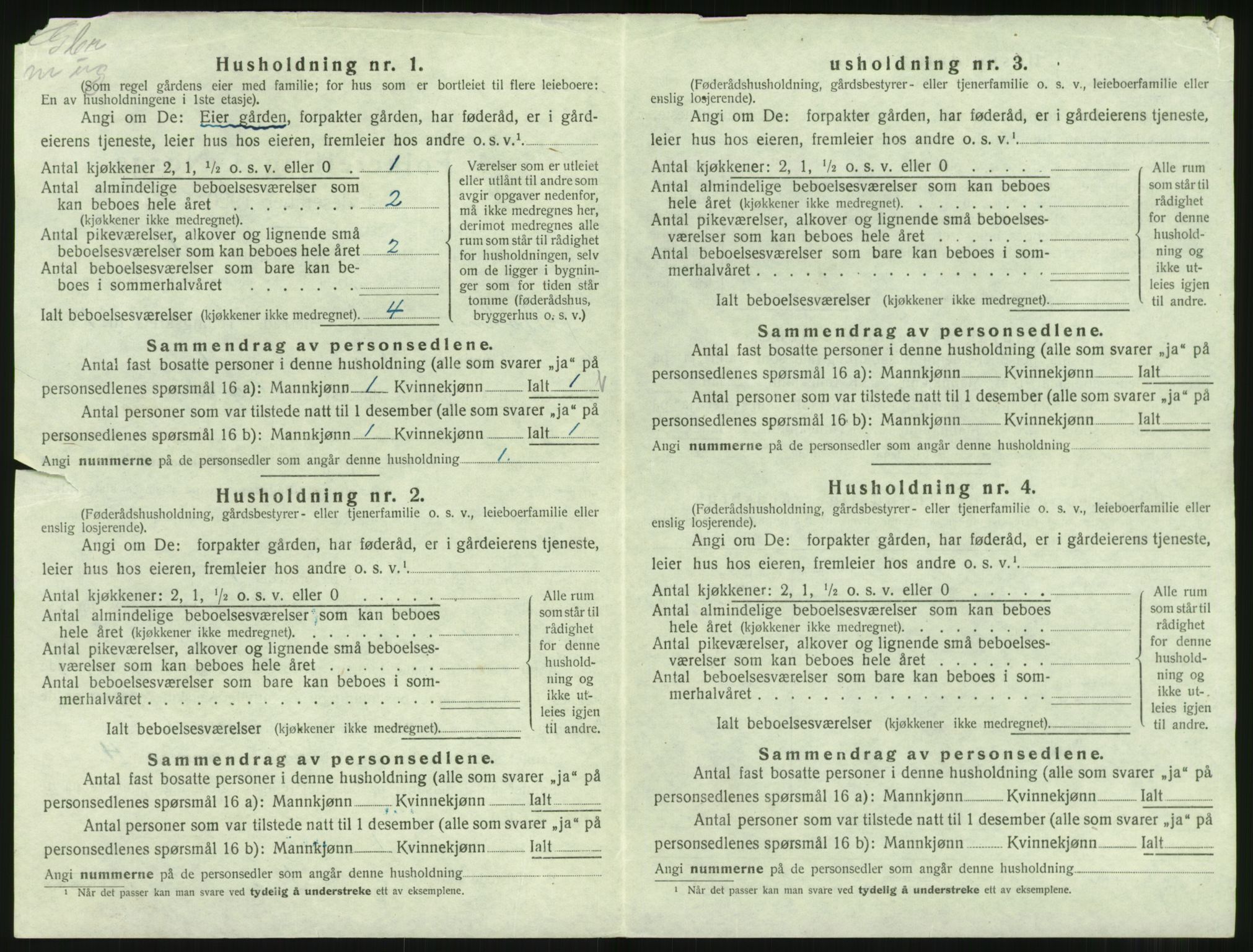 SAST, 1920 census for Bokn, 1920, p. 23