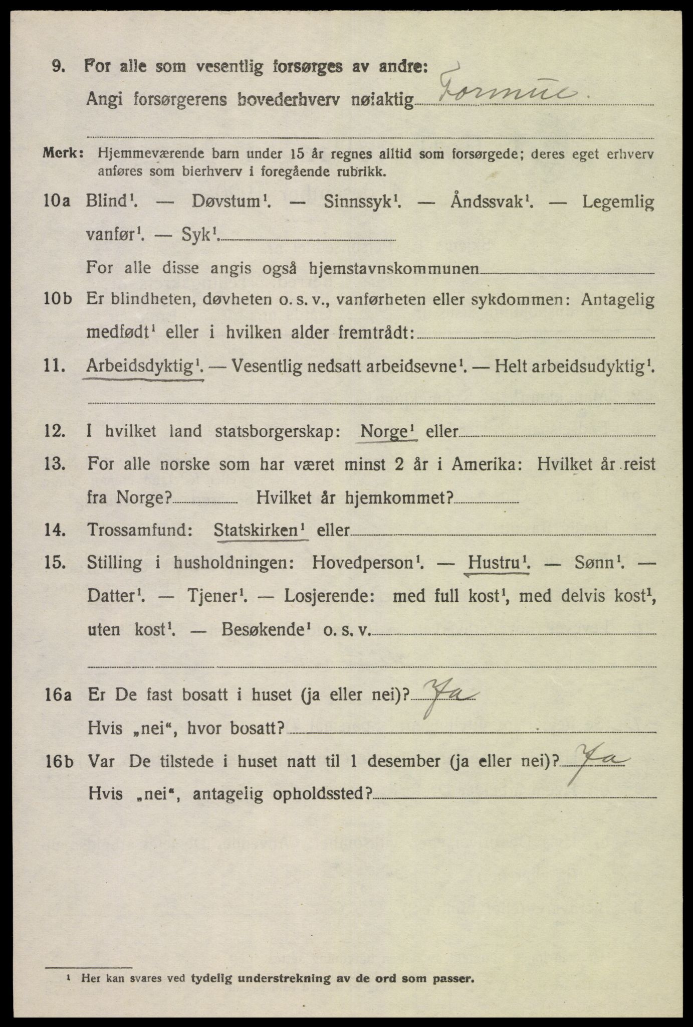 SAK, 1920 census for Hidra, 1920, p. 4059