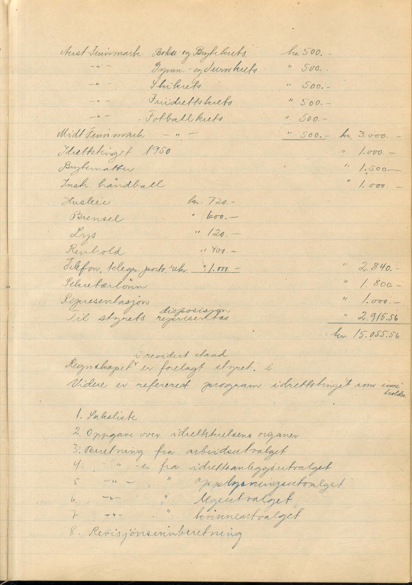 Aust-Finnmark Idrettskrets , FMFB/A-1041/A/L0001: Møteprotokoll for interimstyre, 1945-1951, p. 126