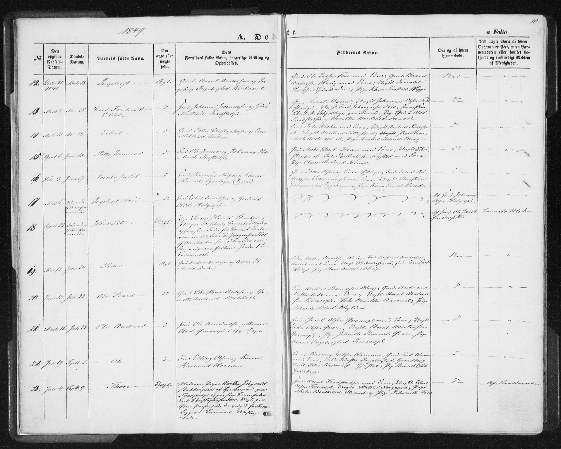 Ministerialprotokoller, klokkerbøker og fødselsregistre - Nord-Trøndelag, SAT/A-1458/746/L0446: Parish register (official) no. 746A05, 1846-1859, p. 10