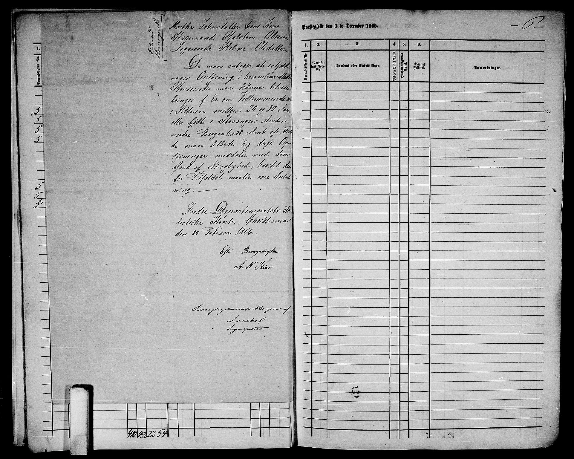 RA, 1865 census for Hosanger, 1865, p. 12