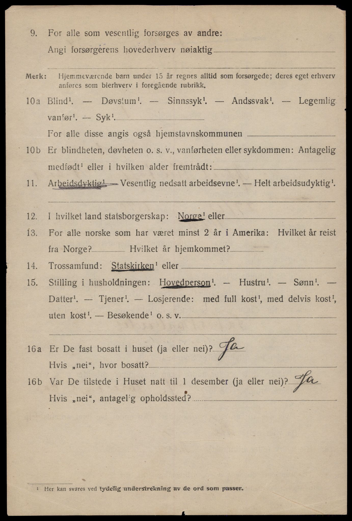 SAT, 1920 census for Trondheim, 1920, p. 71399