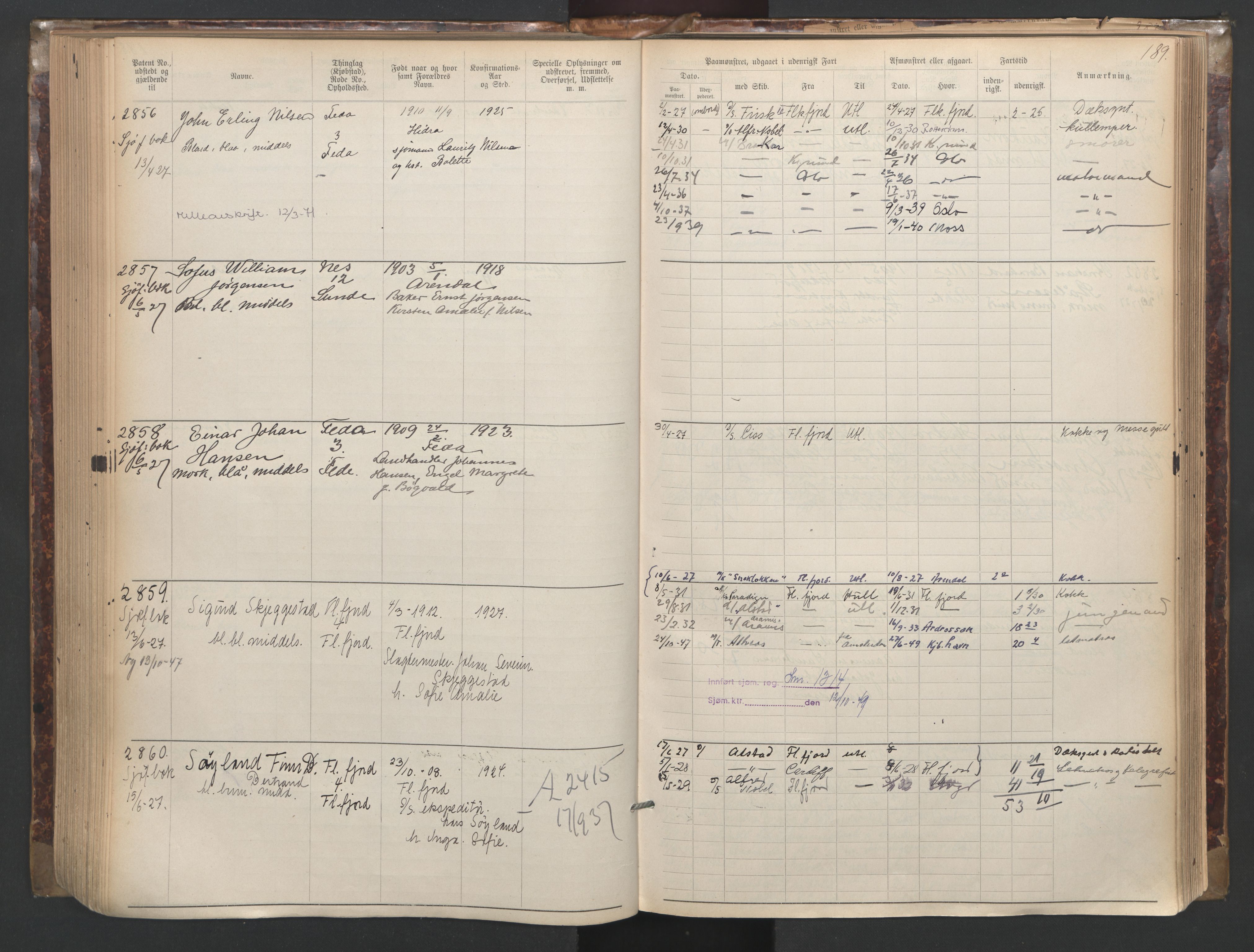 Flekkefjord mønstringskrets, AV/SAK-2031-0018/F/Fa/L0003: Annotasjonsrulle nr 1921-2963 med register, N-3, 1892-1948, p. 221