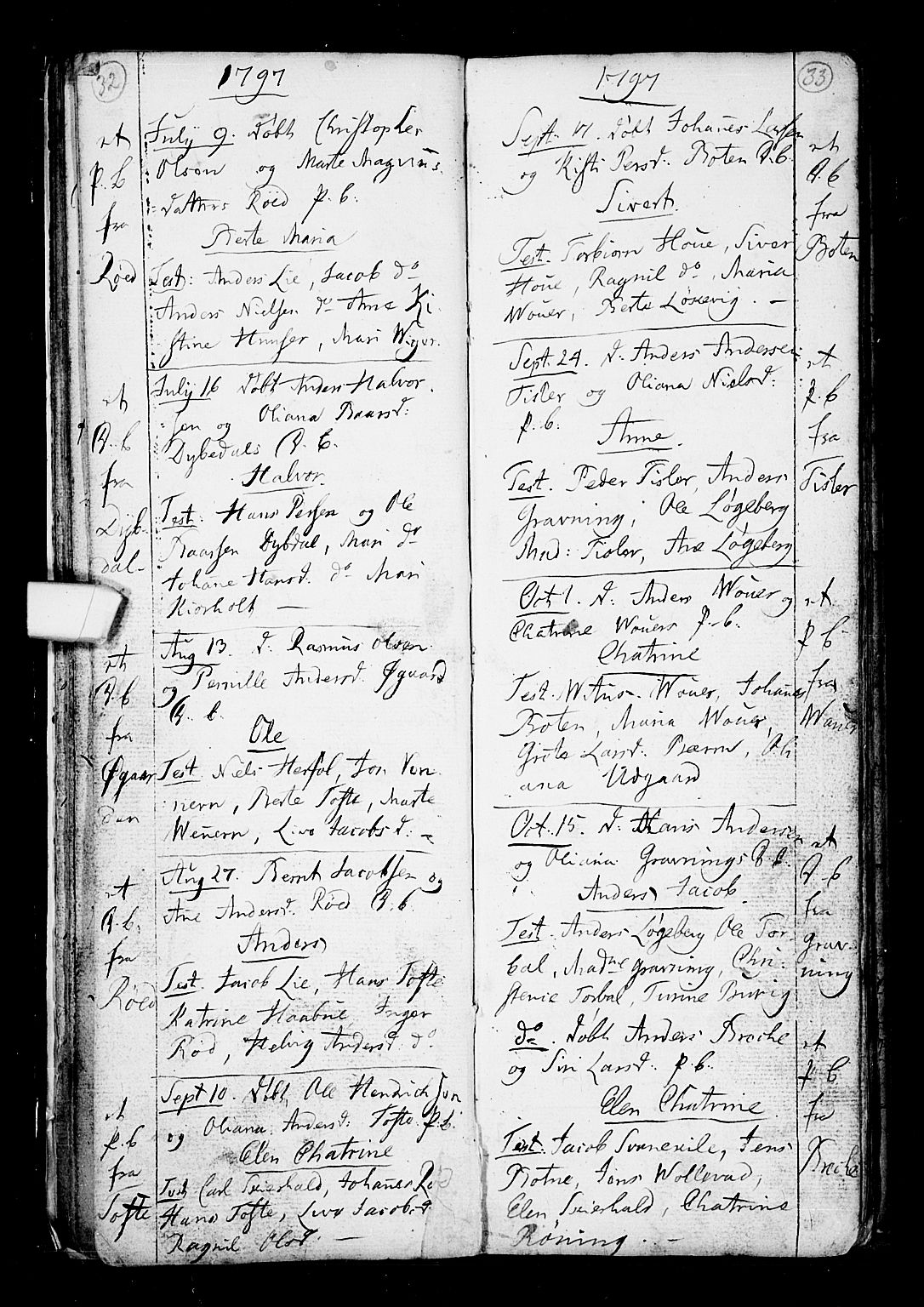 Hvaler prestekontor Kirkebøker, AV/SAO-A-2001/F/Fa/L0002: Parish register (official) no. I 2, 1749-1816, p. 32-33