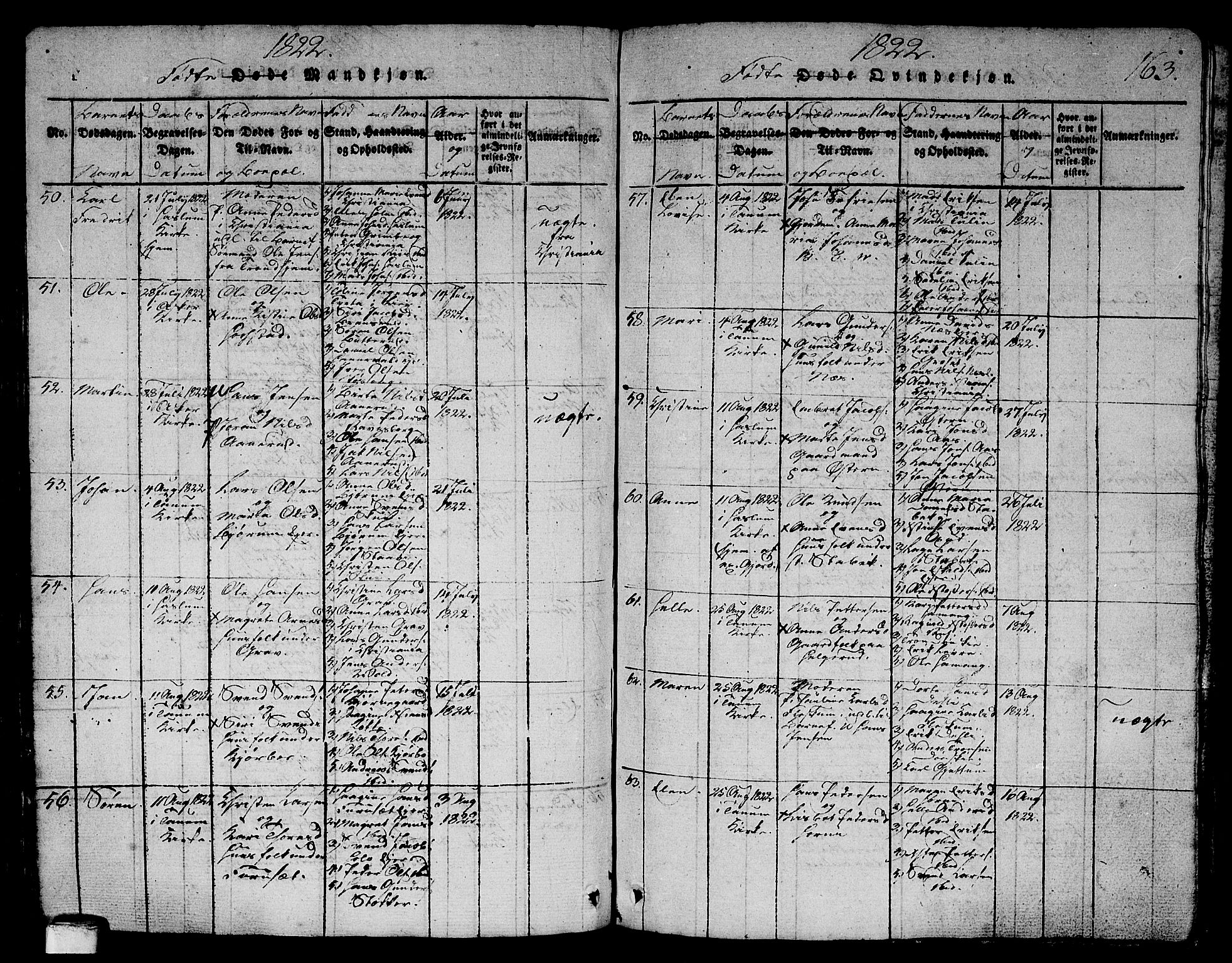 Asker prestekontor Kirkebøker, AV/SAO-A-10256a/G/Ga/L0001: Parish register (copy) no. I 1, 1814-1830, p. 163