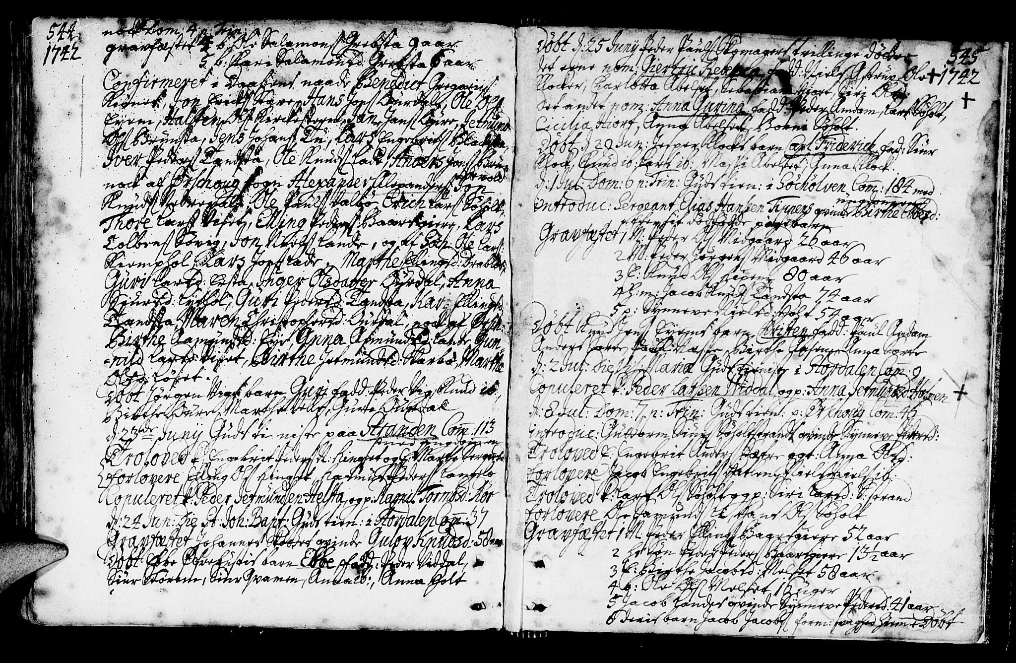 Ministerialprotokoller, klokkerbøker og fødselsregistre - Møre og Romsdal, SAT/A-1454/522/L0306: Parish register (official) no. 522A01, 1720-1743, p. 544-545