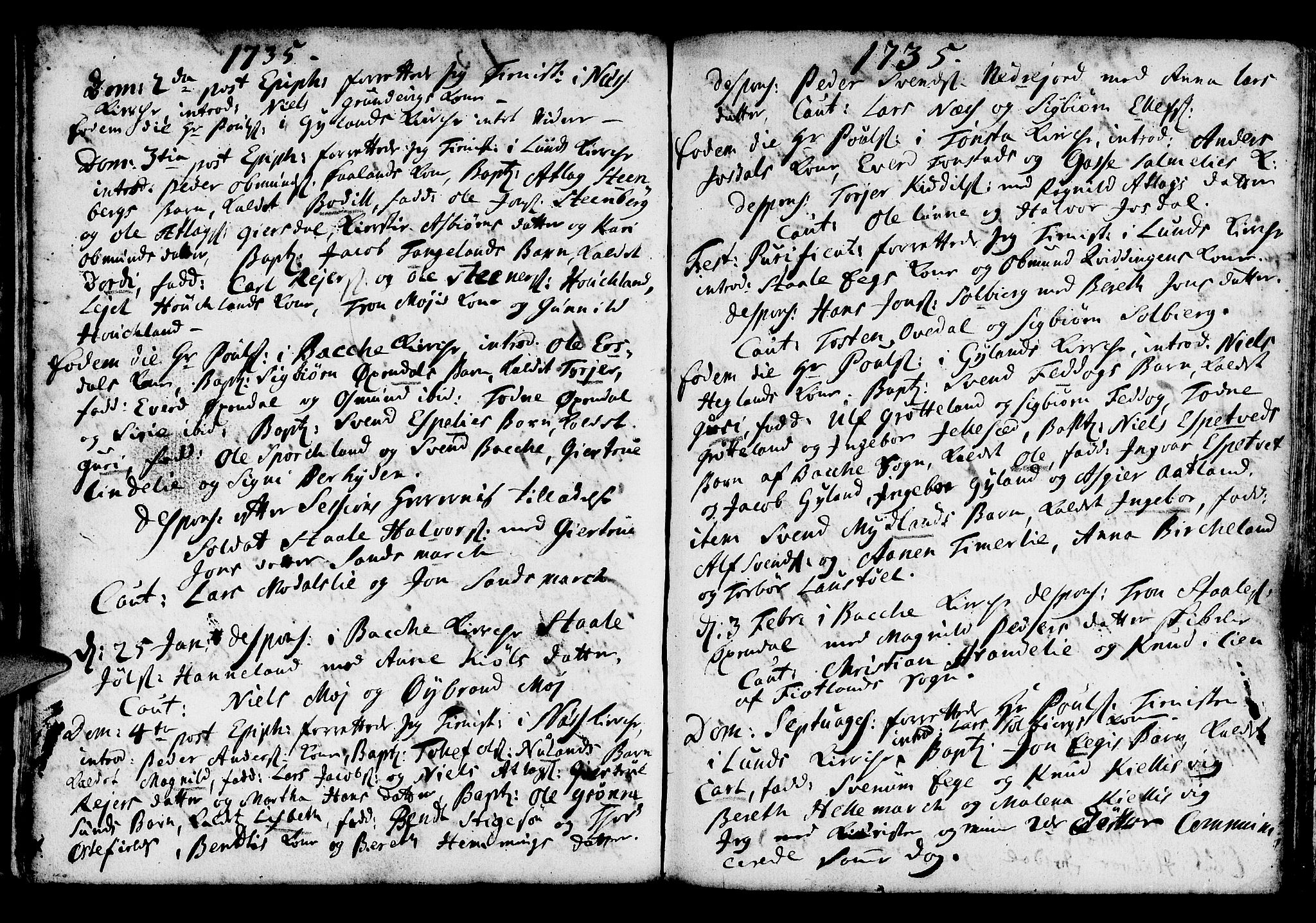Lund sokneprestkontor, AV/SAST-A-101809/S06/L0001: Parish register (official) no. A 1, 1724-1737