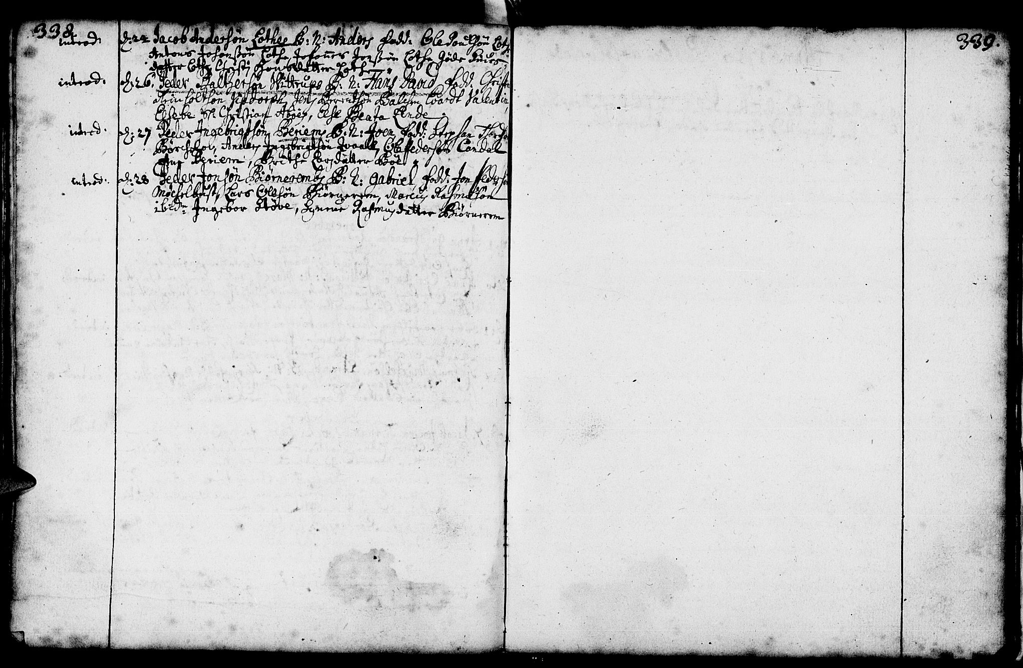 Gloppen sokneprestembete, SAB/A-80101/H/Haa/Haaa/L0001: Parish register (official) no. A 1, 1686-1711, p. 338-339