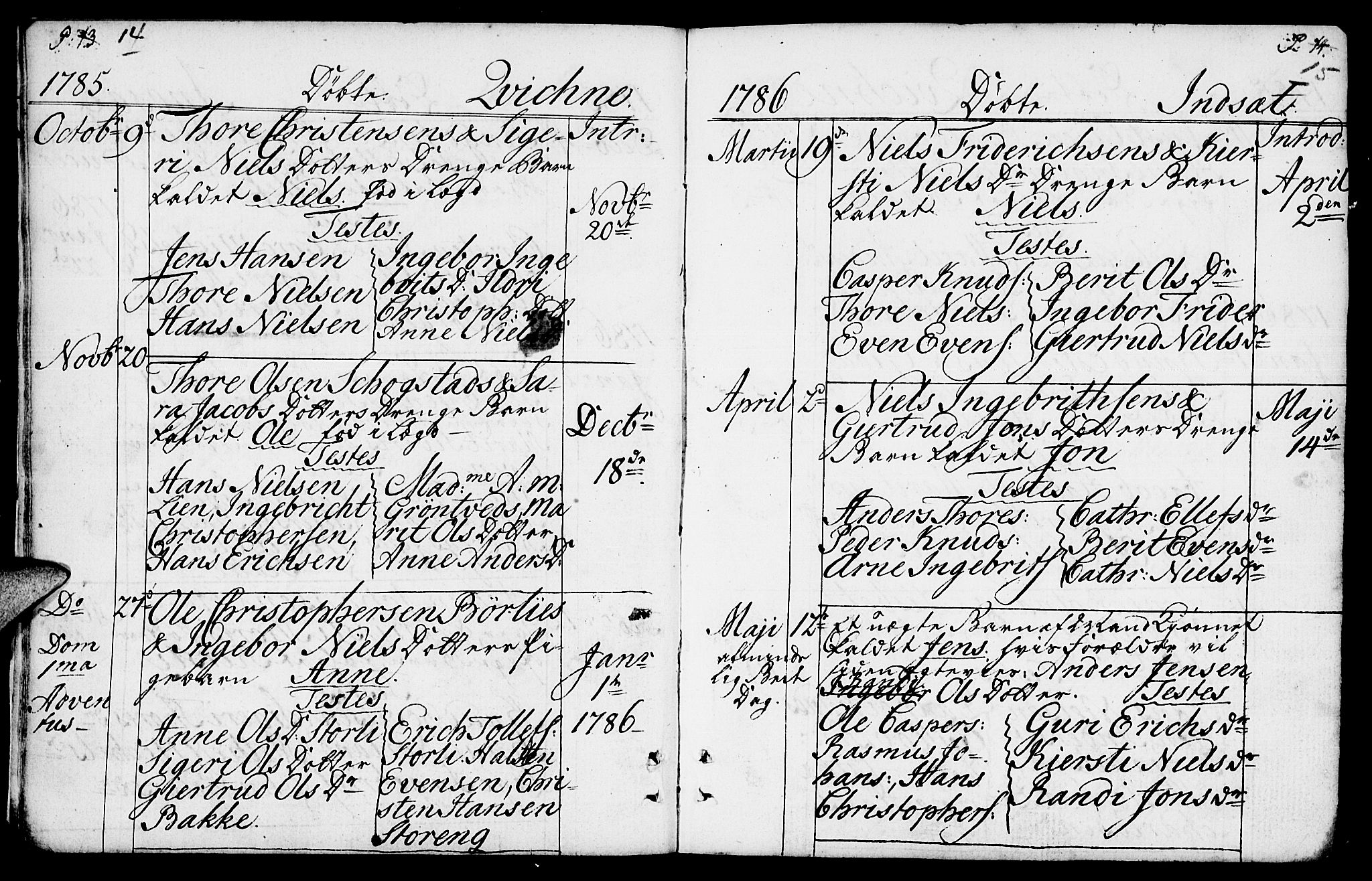 Kvikne prestekontor, AV/SAH-PREST-064/H/Ha/Haa/L0003: Parish register (official) no. 3, 1785-1814, p. 14-15