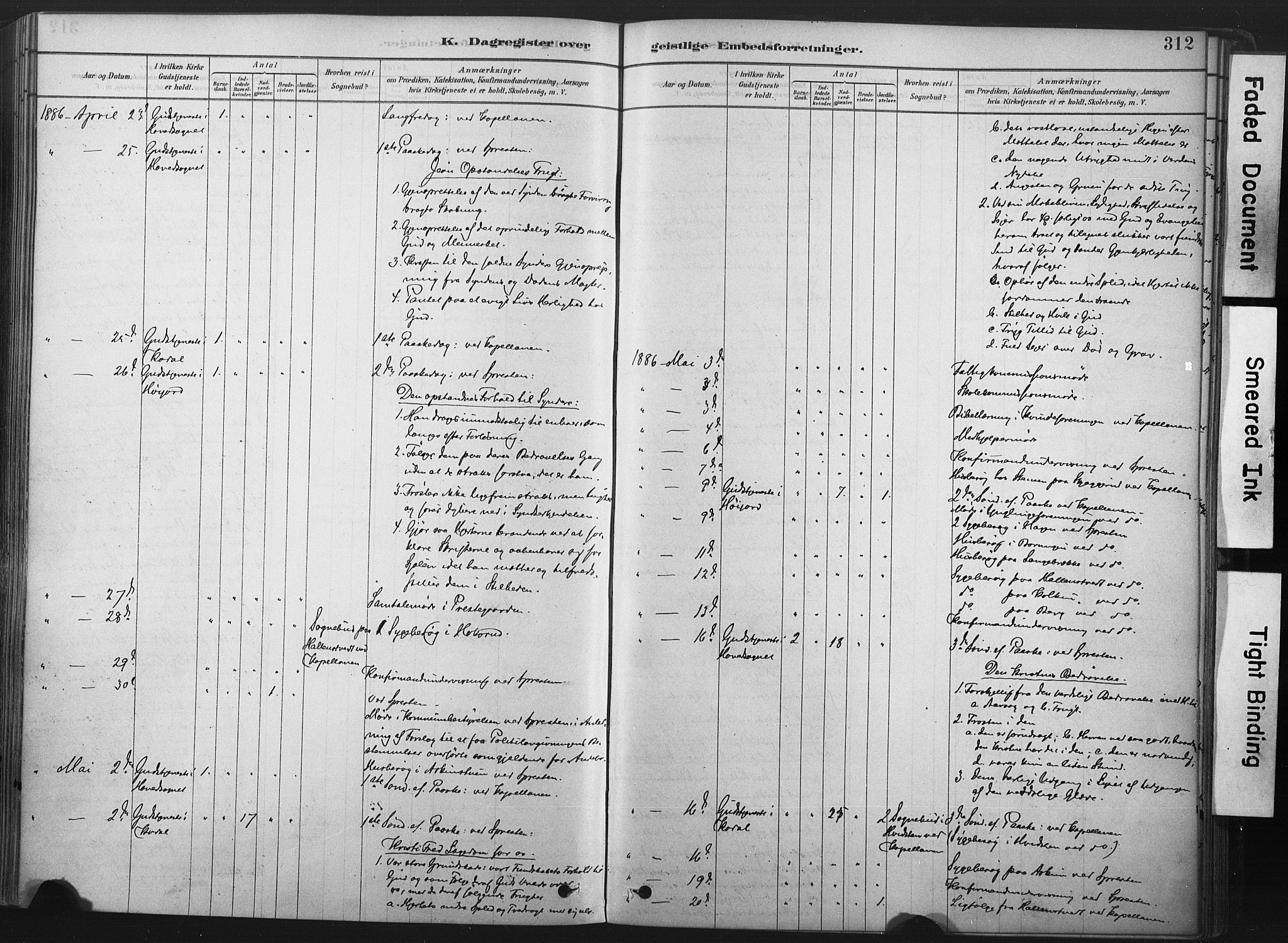 Andebu kirkebøker, AV/SAKO-A-336/F/Fa/L0007: Parish register (official) no. 7, 1878-1899, p. 312