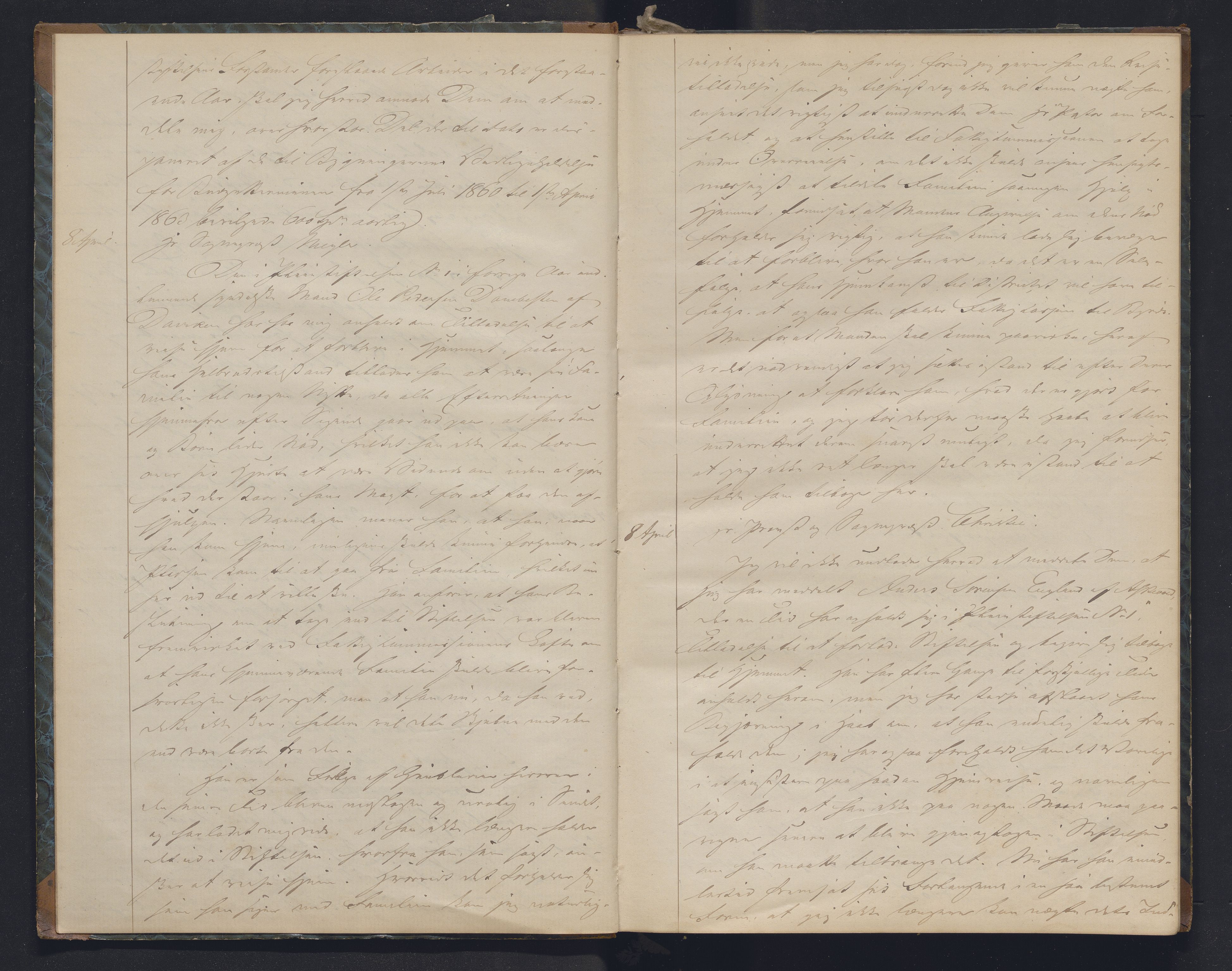 Lepraarkiver - Overlegen for den spedalske sykdom, AV/SAB-A-61001/B.b/L0006: Kopibok, 1860-1874