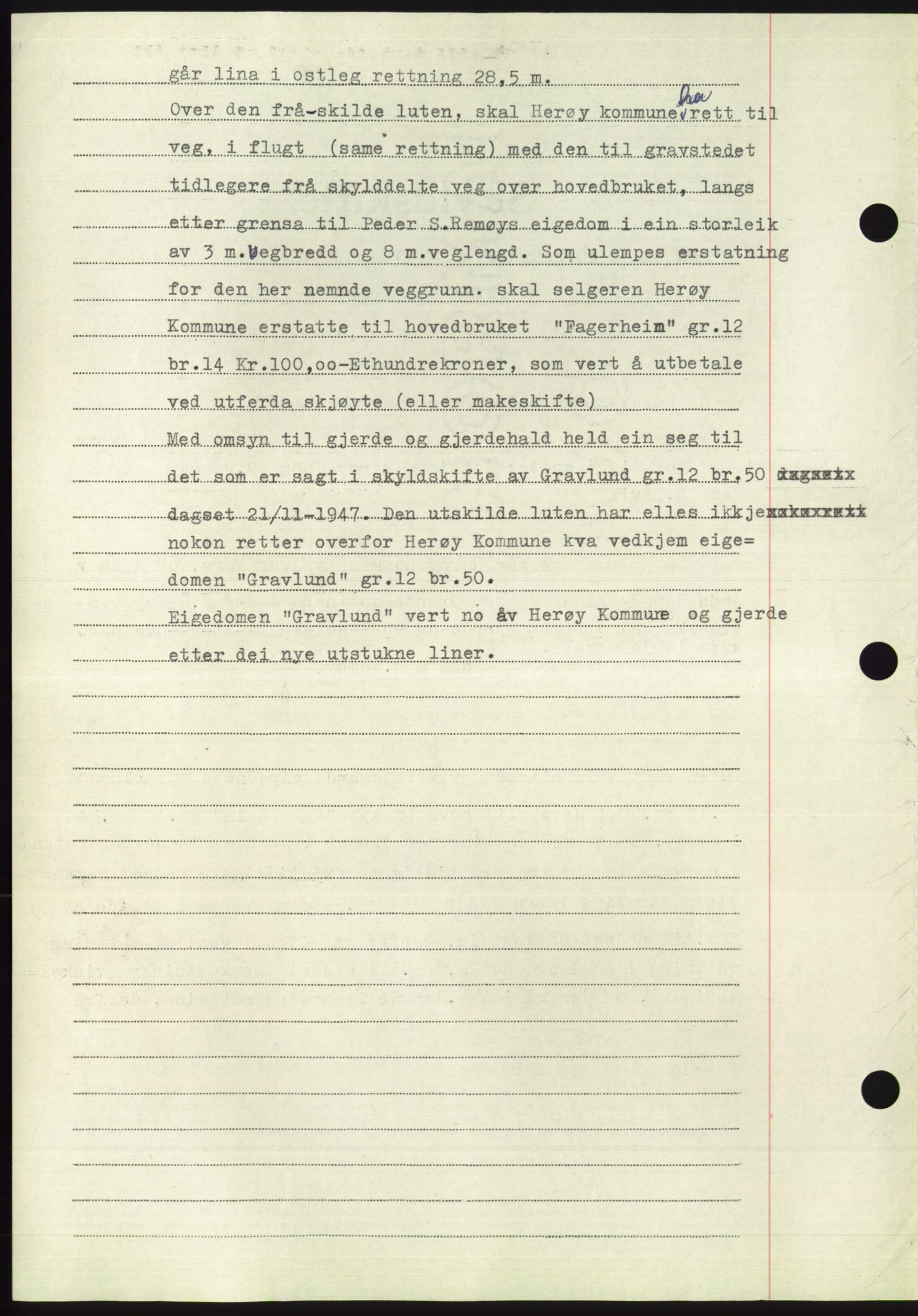 Søre Sunnmøre sorenskriveri, AV/SAT-A-4122/1/2/2C/L0086: Mortgage book no. 12A, 1949-1950, Diary no: : 497/1950