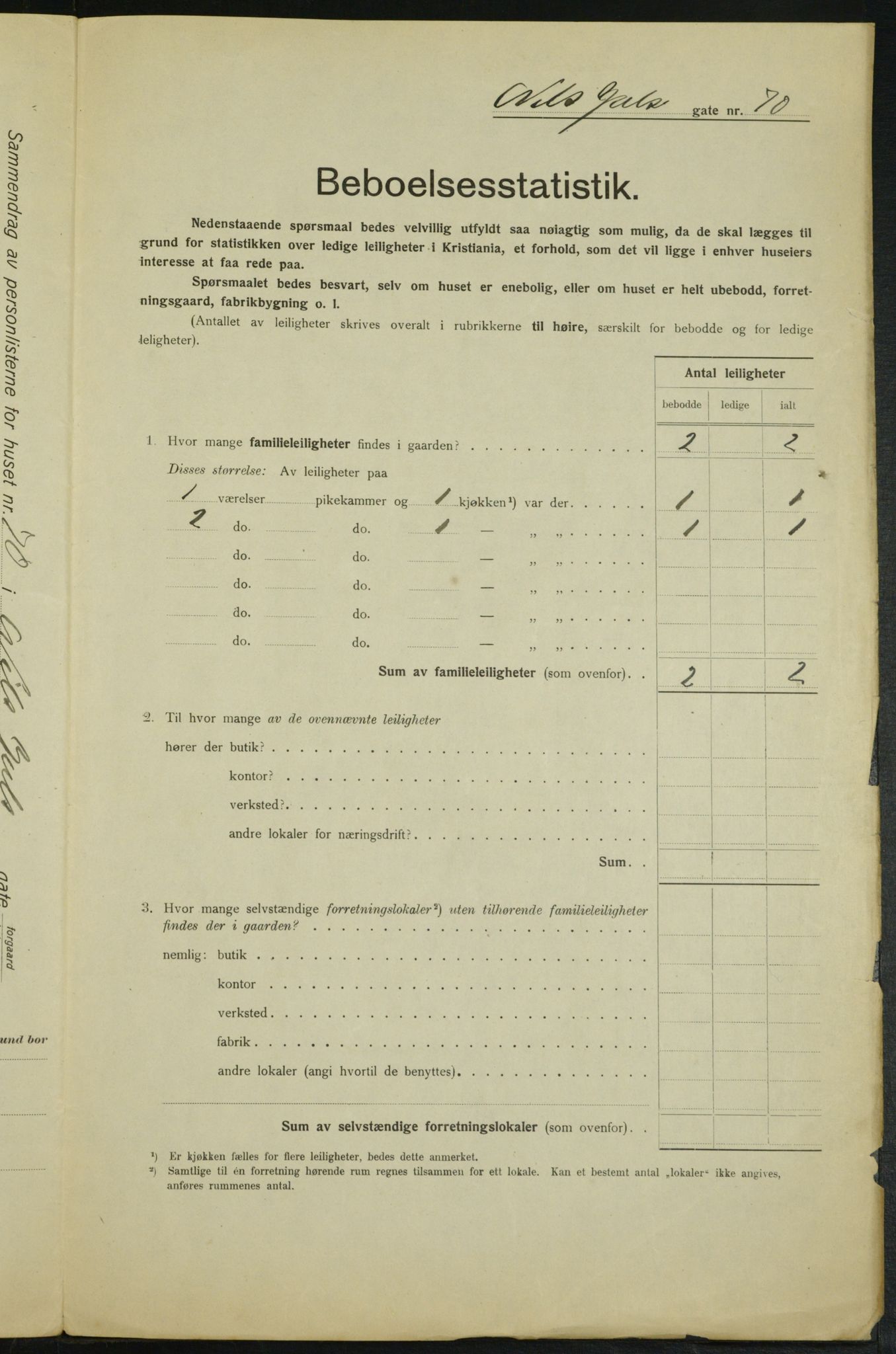 OBA, Municipal Census 1915 for Kristiania, 1915, p. 70370