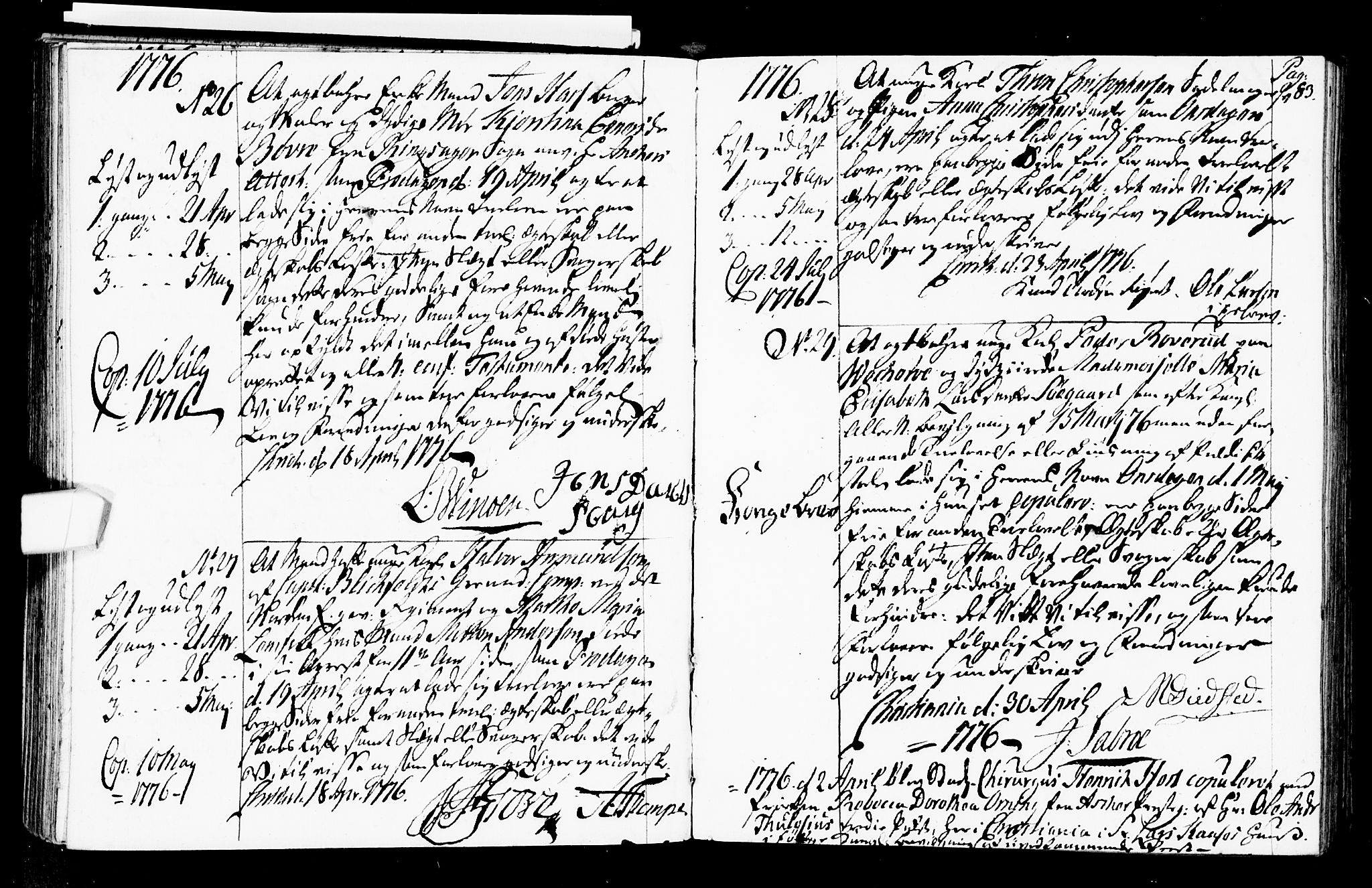 Oslo domkirke Kirkebøker, AV/SAO-A-10752/L/La/L0009: Best man's statements no. 9, 1770-1784, p. 83