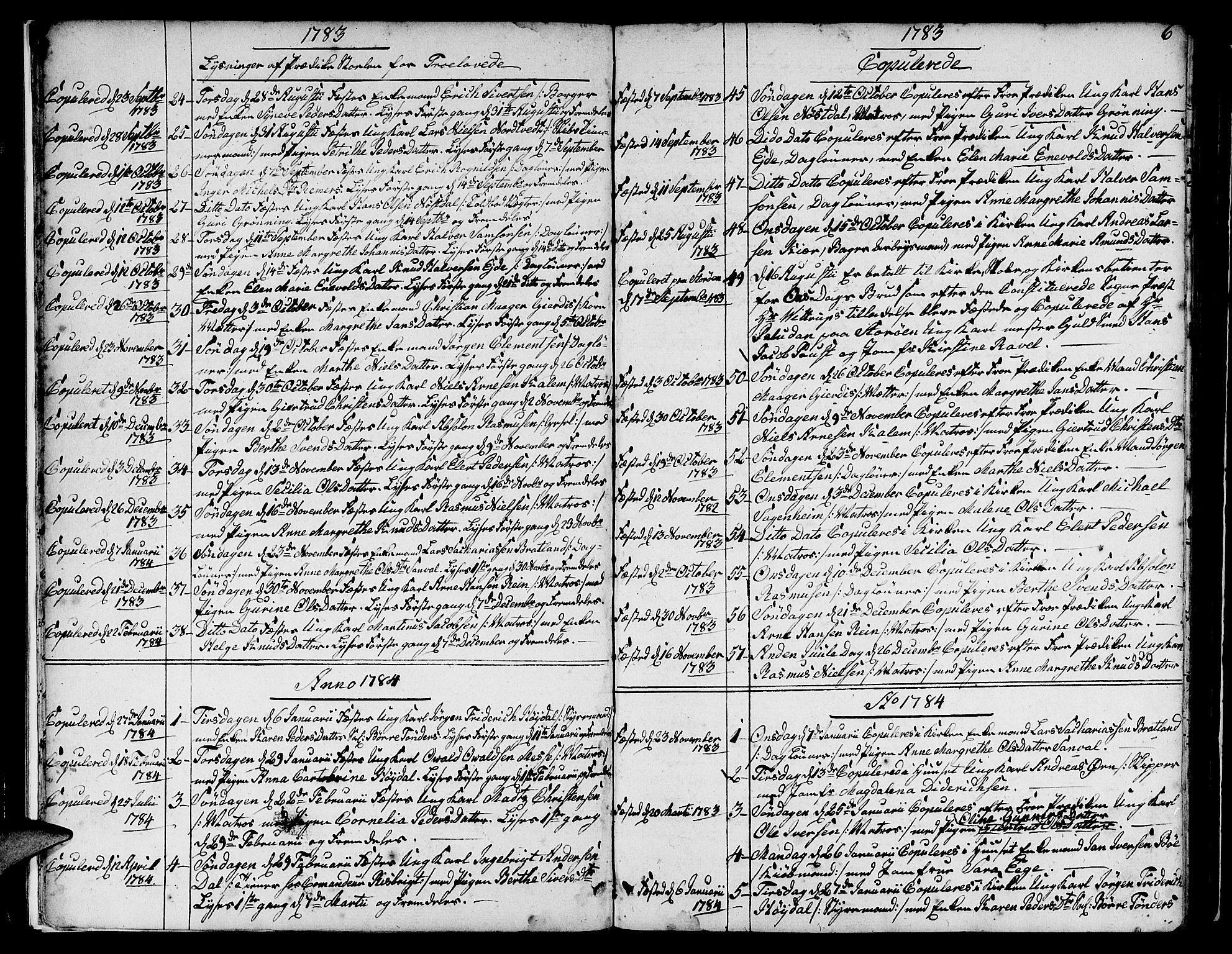 Nykirken Sokneprestembete, SAB/A-77101/H/Hab: Parish register (copy) no. A 2, 1782-1847, p. 6