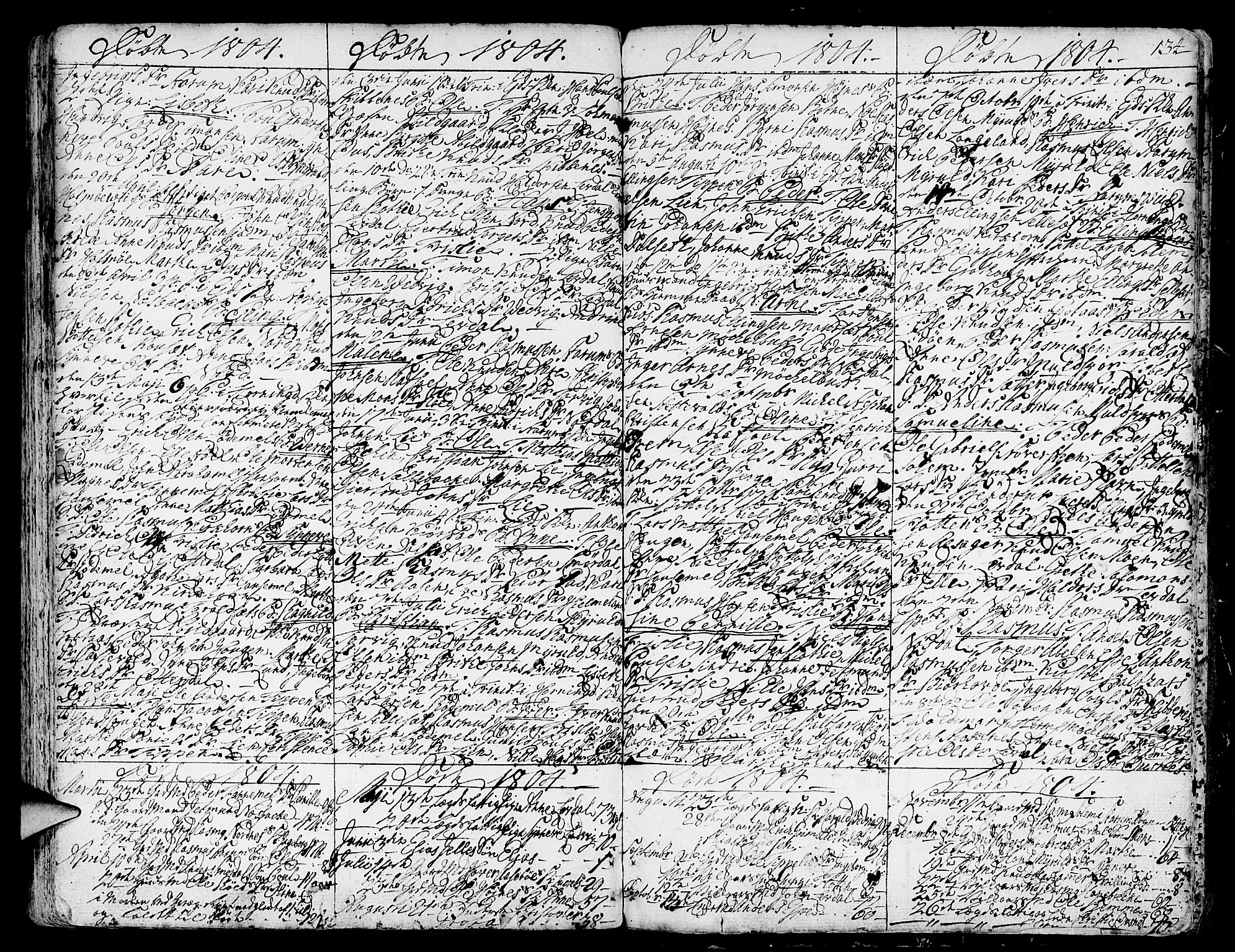 Eid sokneprestembete, AV/SAB-A-82301/H/Haa/Haaa/L0003: Parish register (official) no. A 3, 1770-1805, p. 134