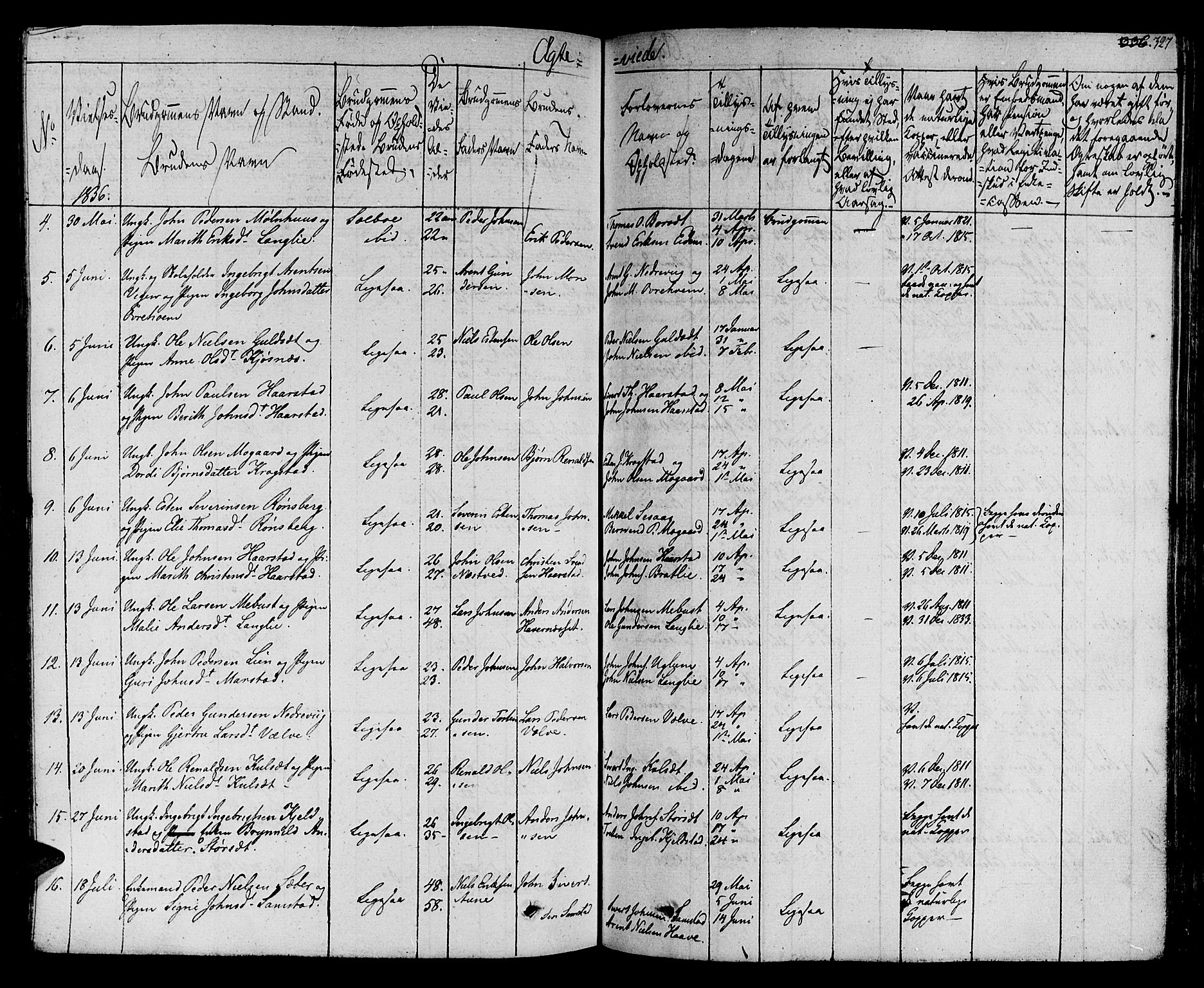 Ministerialprotokoller, klokkerbøker og fødselsregistre - Sør-Trøndelag, SAT/A-1456/695/L1143: Parish register (official) no. 695A05 /1, 1824-1842, p. 327