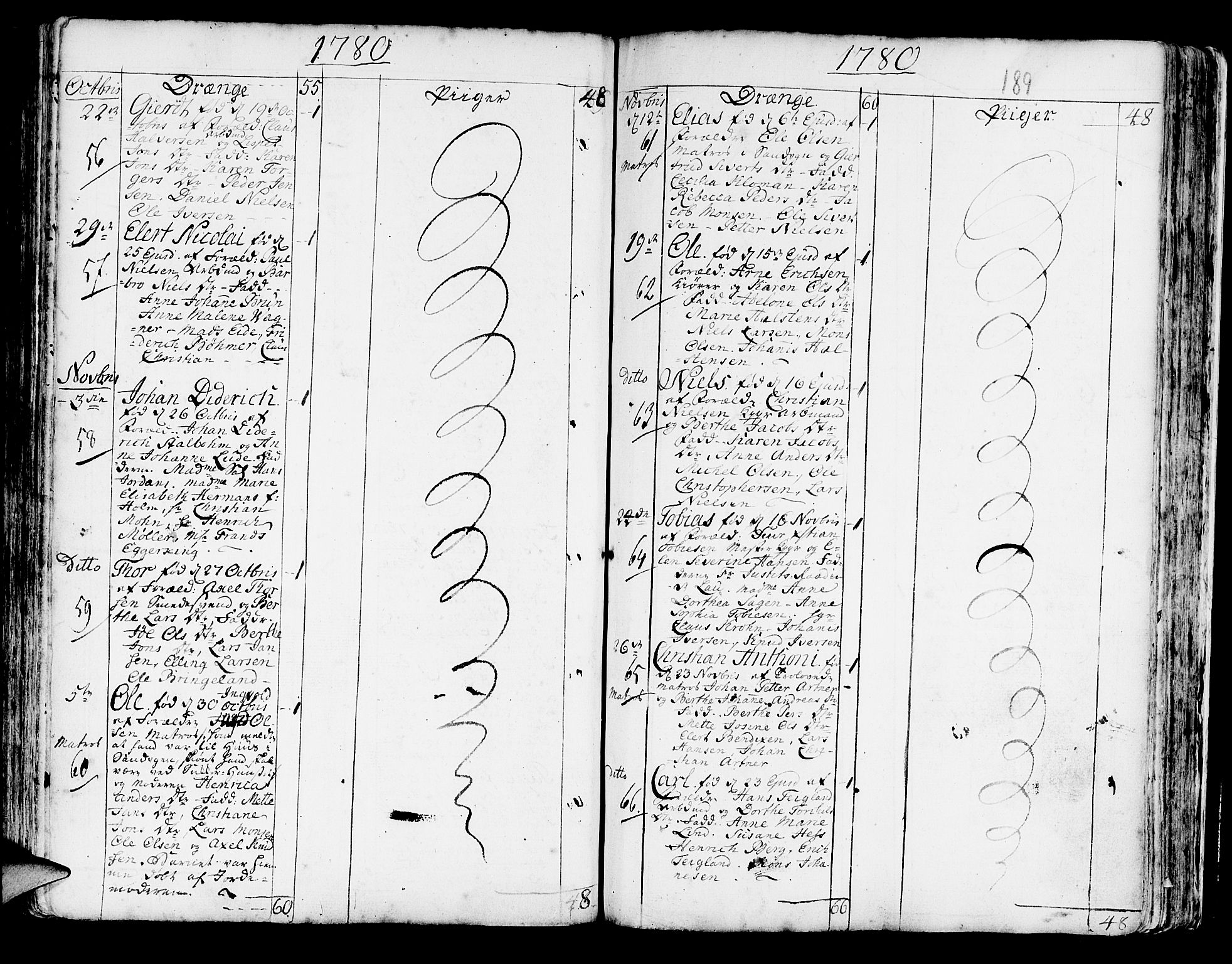 Korskirken sokneprestembete, SAB/A-76101/H/Haa/L0005: Parish register (official) no. A 5, 1751-1789, p. 189