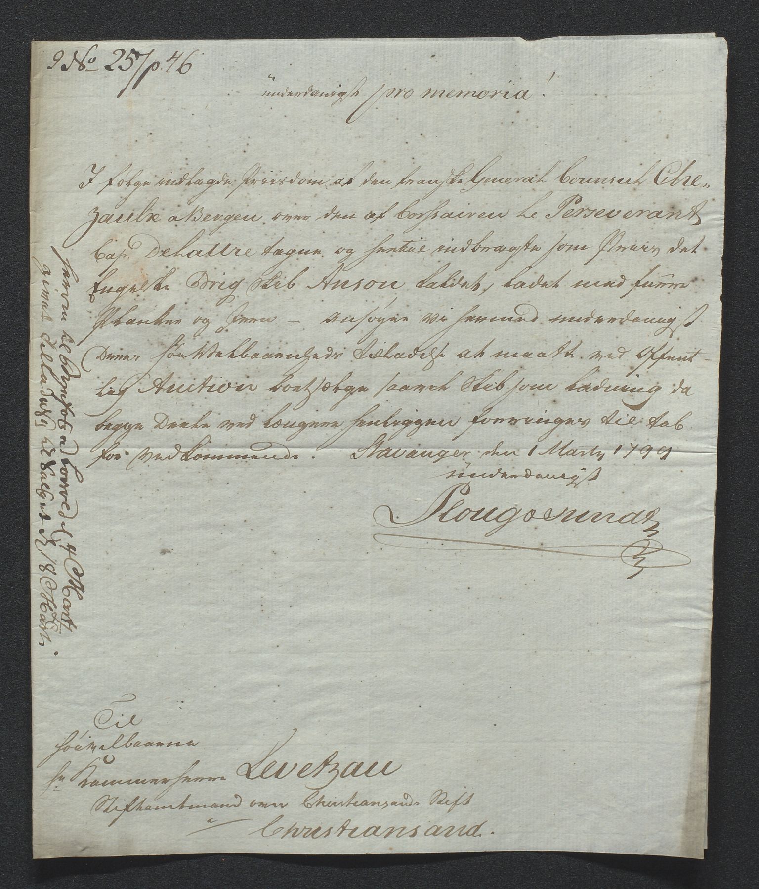 Stiftamtmannen i Kristiansand, SAK/1271-0005/G/Gg/Gga/L1721: Kaper- og prisesaker, 1799-1813, p. 49