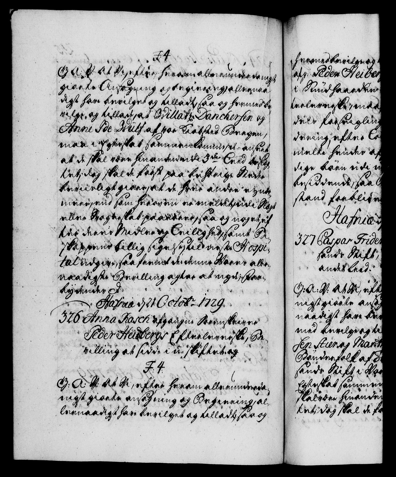 Danske Kanselli 1572-1799, AV/RA-EA-3023/F/Fc/Fca/Fcaa/L0026: Norske registre, 1729-1730, p. 245b