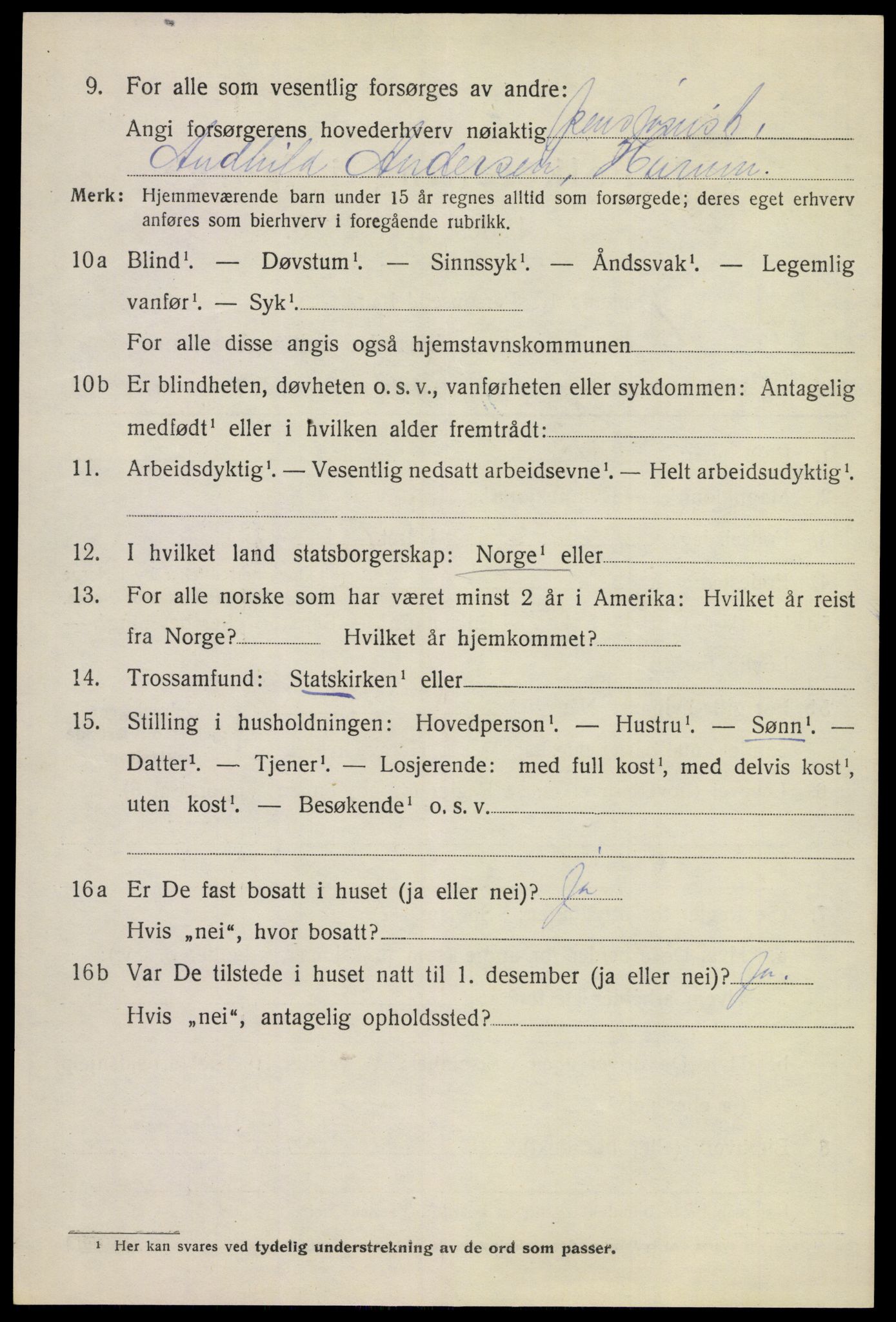 SAKO, 1920 census for Hurum, 1920, p. 3115