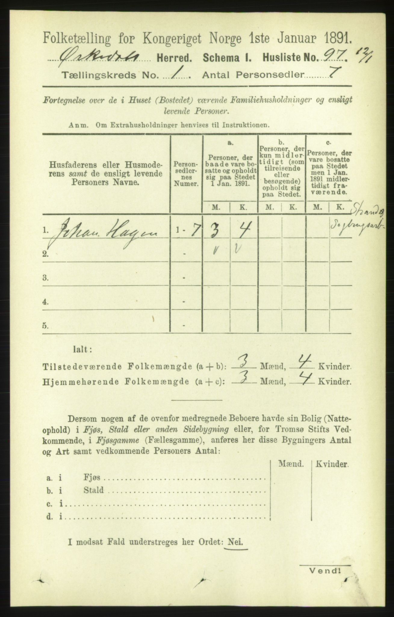 RA, 1891 census for 1638 Orkdal, 1891, p. 143